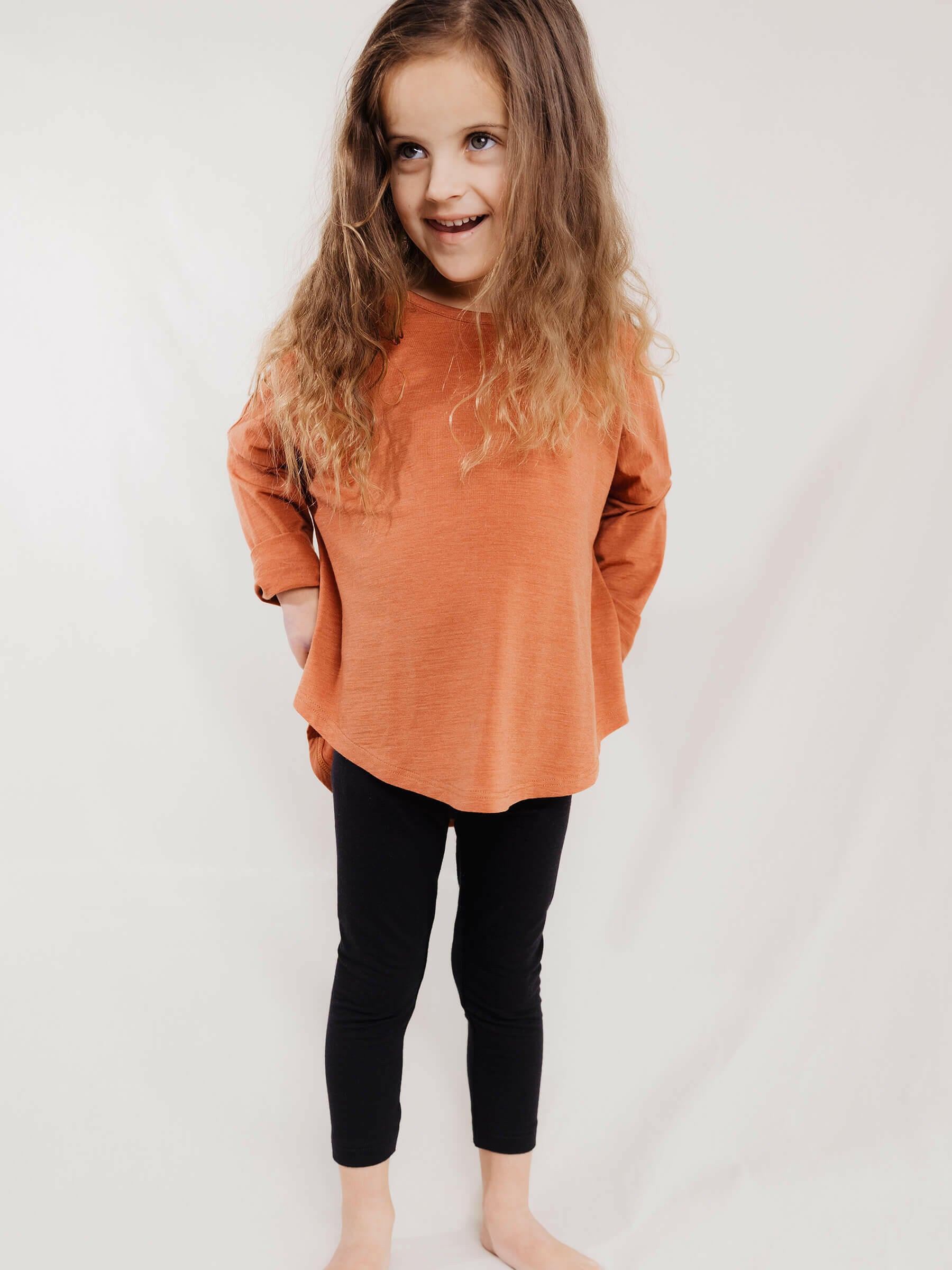 Child Steffi Tee Salmon child tops Nui Organics
