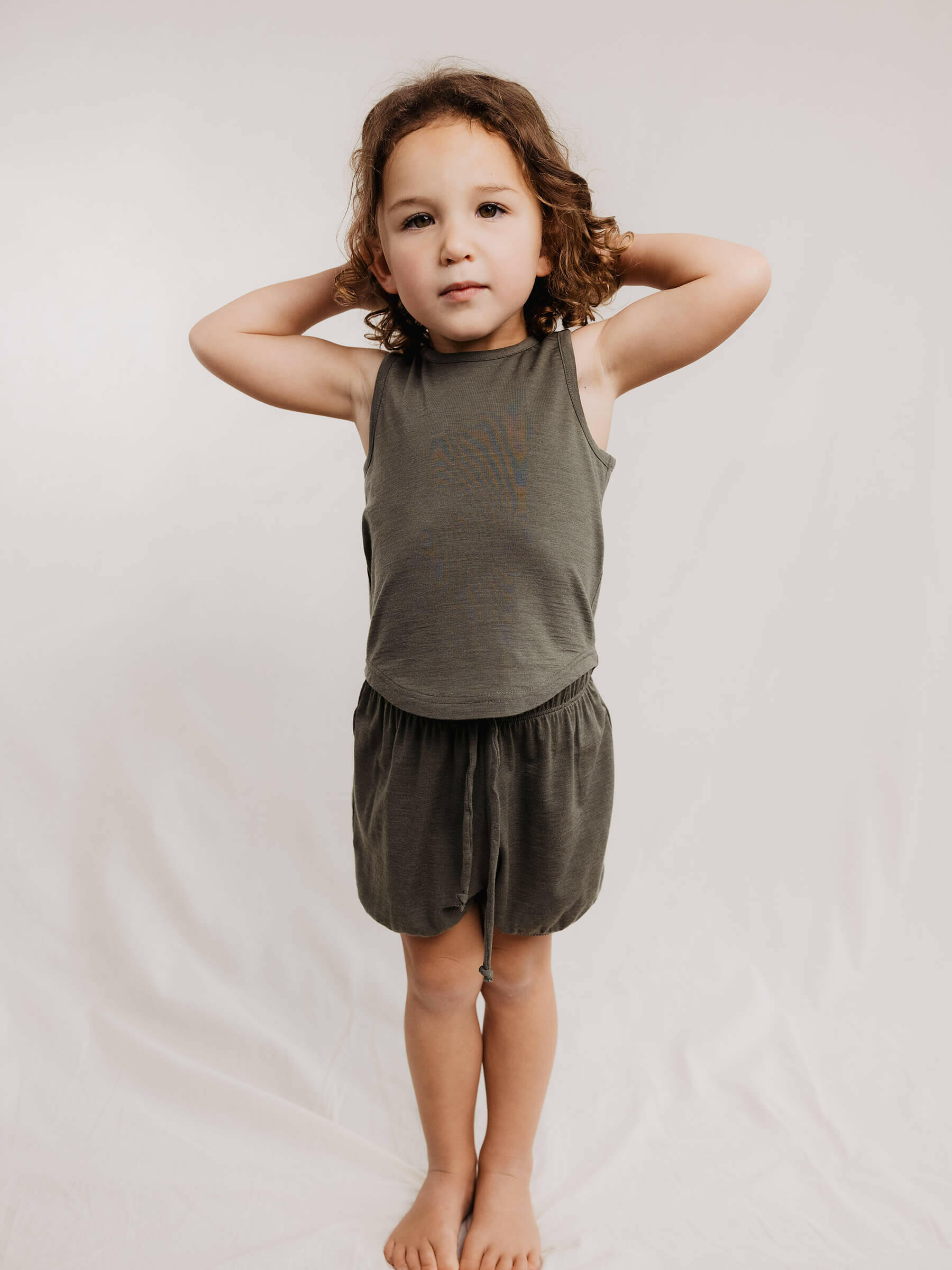 Child Juniper Shorts Lichen child bottoms Nui Organics