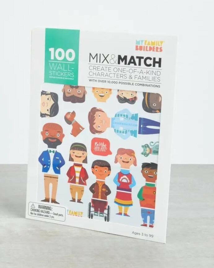 MyFamilyBuilders™ 100 Removable Stickers Kids Toys My Family Builders
