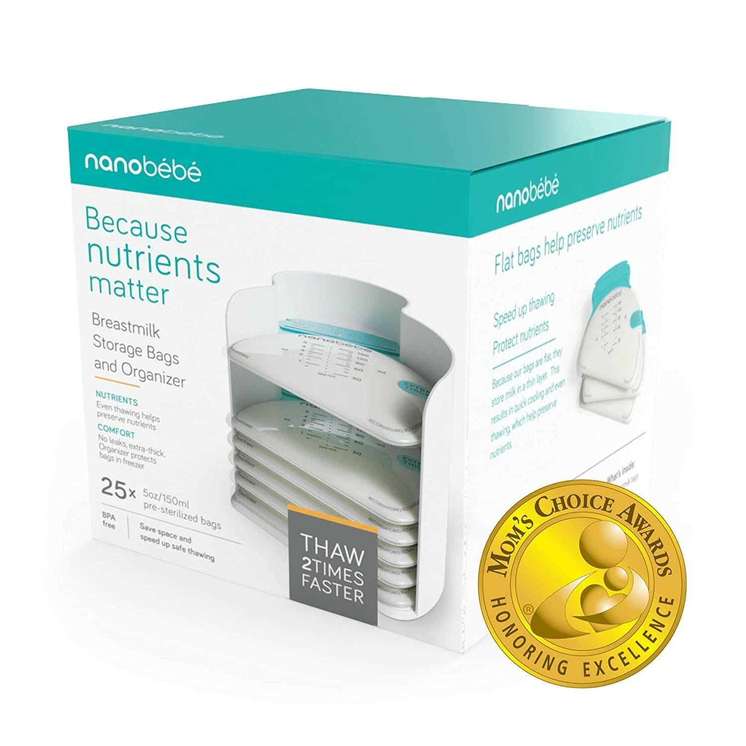 Breast Milk Storage Bags & Organizer Featured Nanobébé US