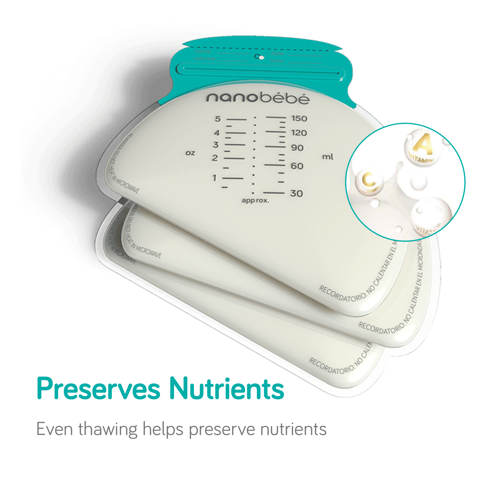 Breast Milk Storage Bag Refills Breast Milk Storage Containers Nanobébé US