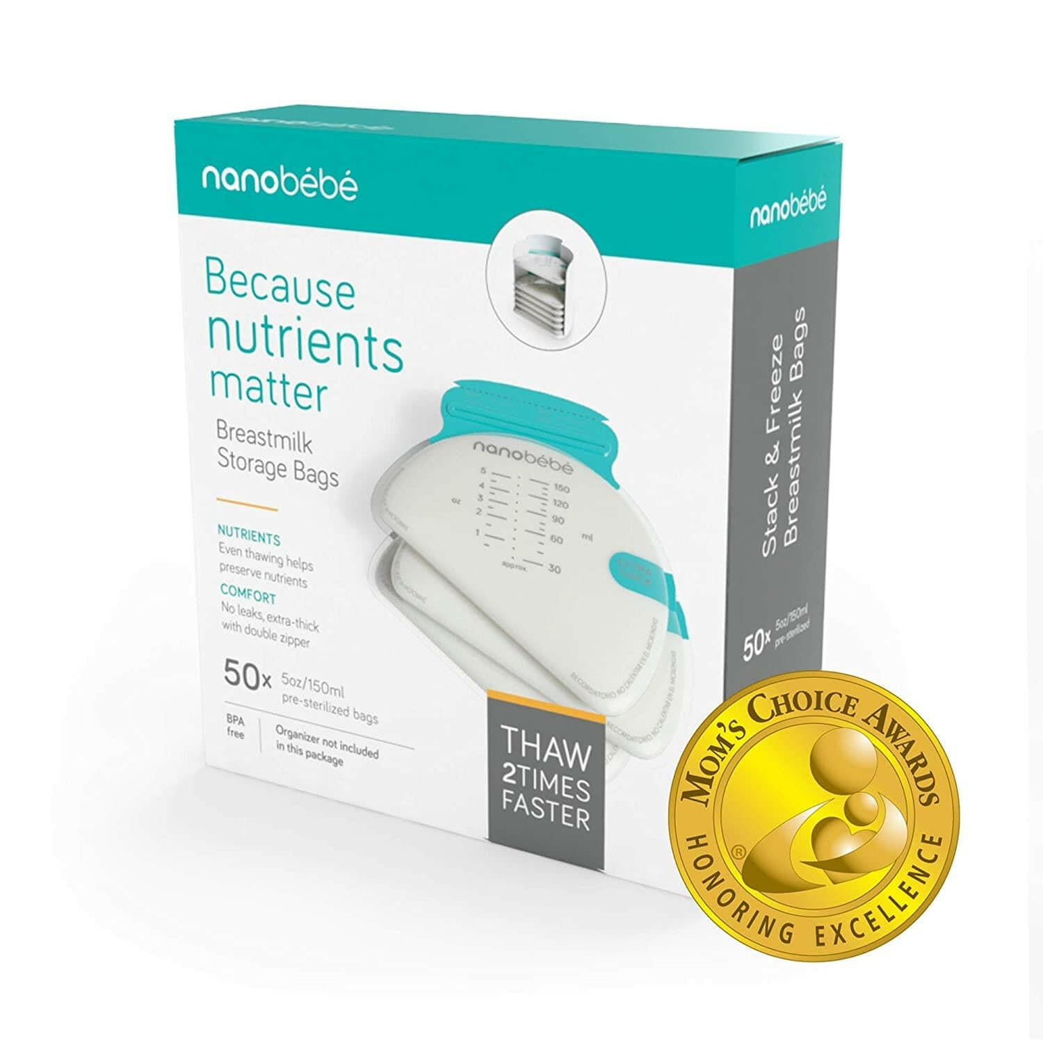 Breast Milk Storage Bag Refills Breast Milk Storage Containers Nanobébé US