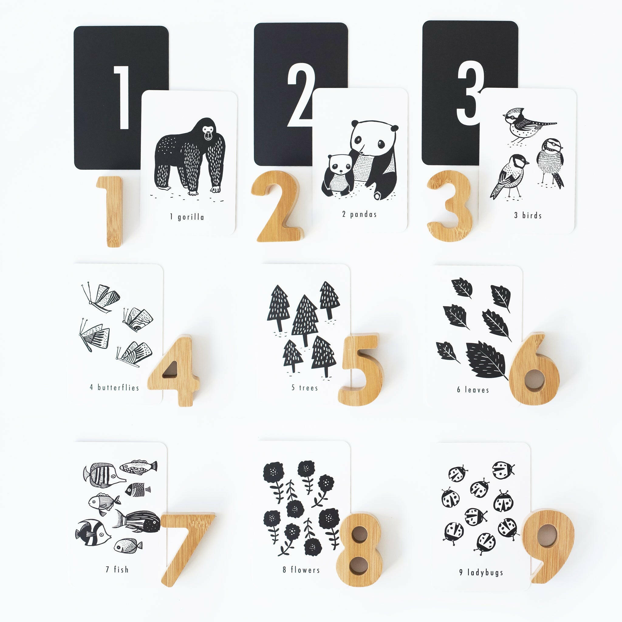 Nature Number Cards Learning Cards Wee Gallery