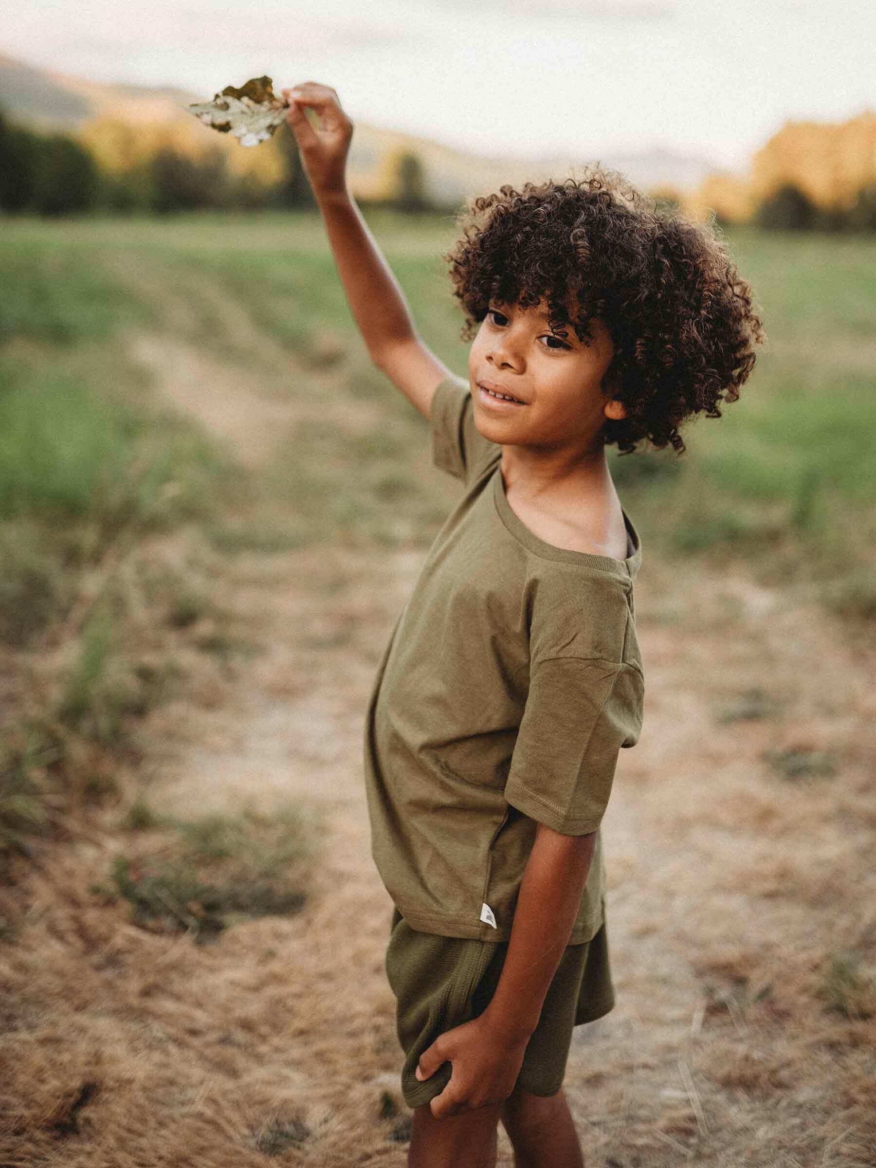Easy Tiger Tee Fir child cotton Nui Organics