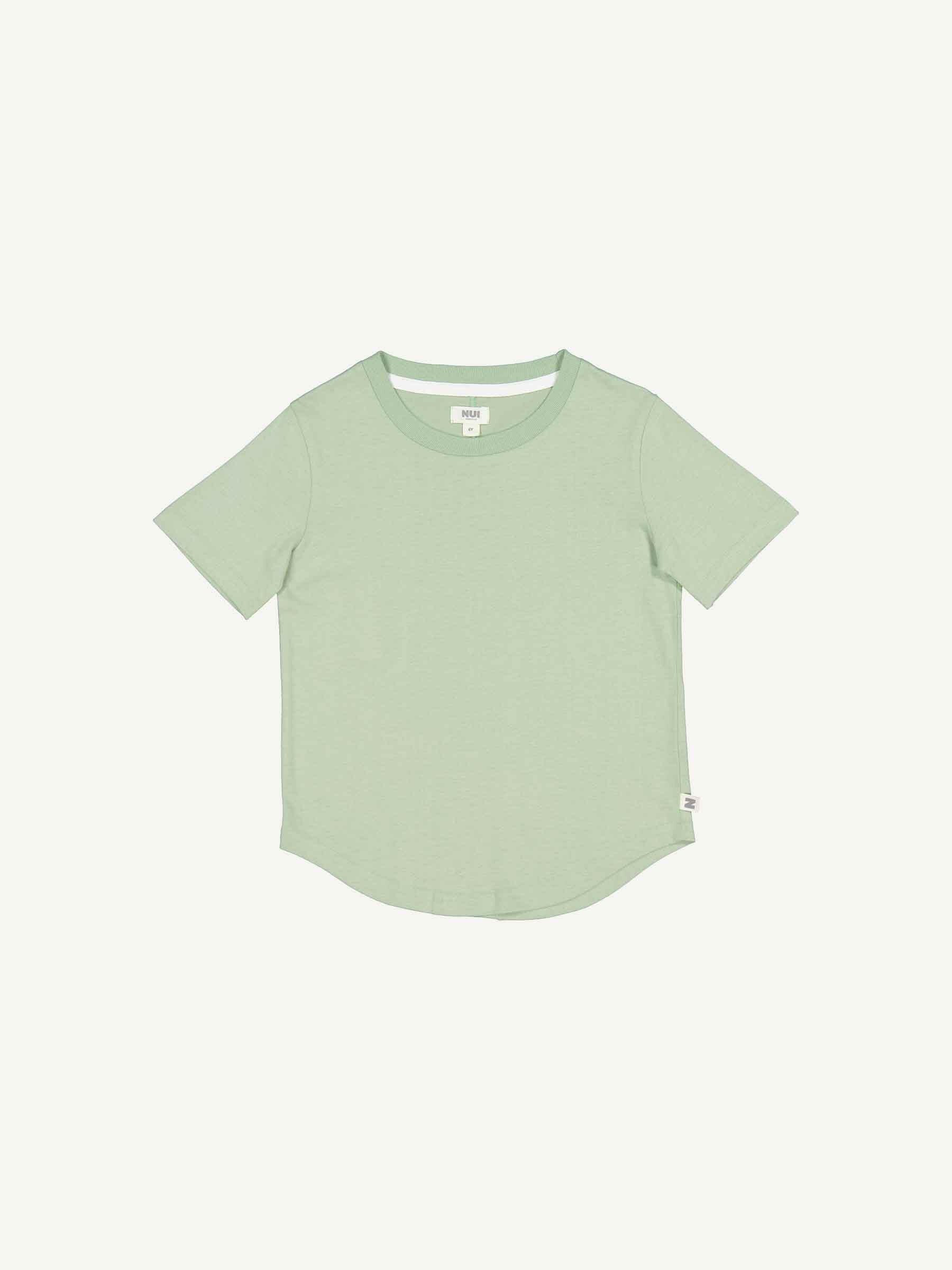 Easy Tiger Tee Pistachio child cotton Nui Organics 2y