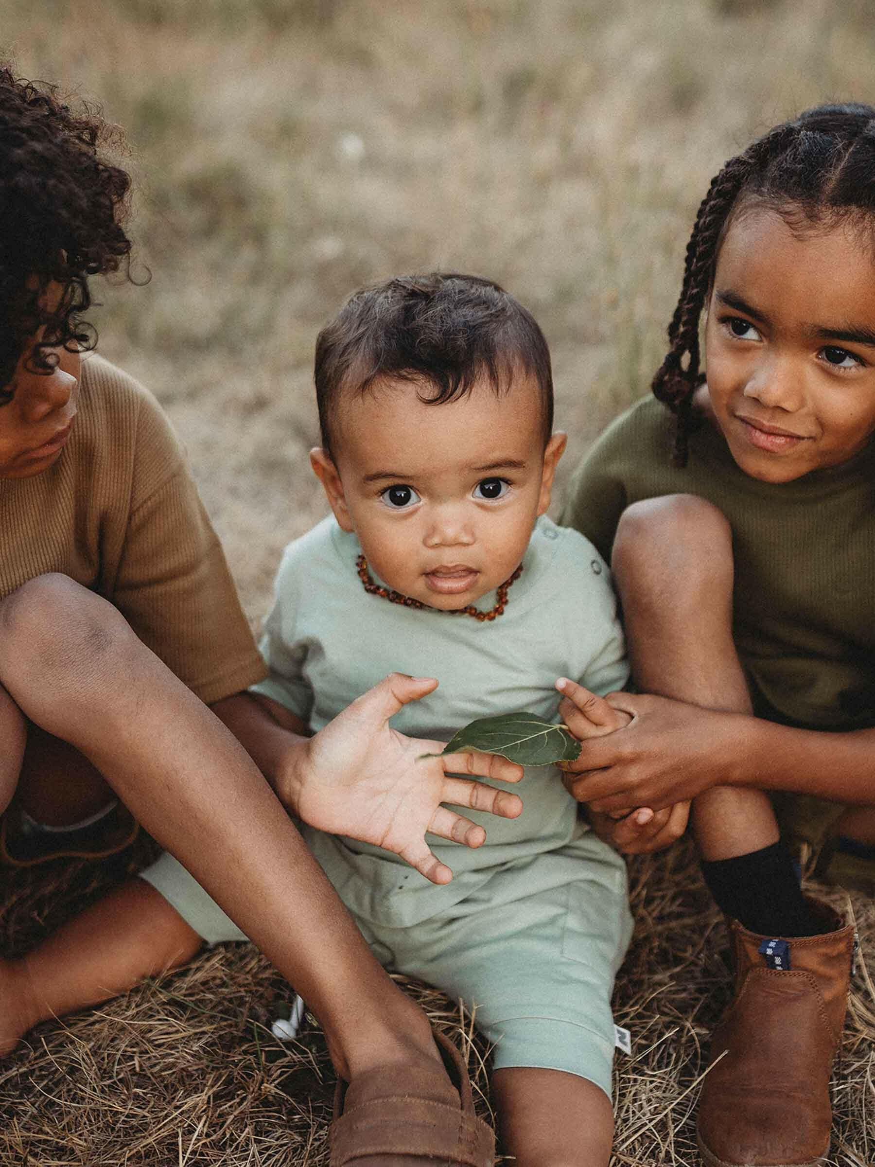 Easy Tiger Baby Tee Pistachio baby cotton Nui Organics
