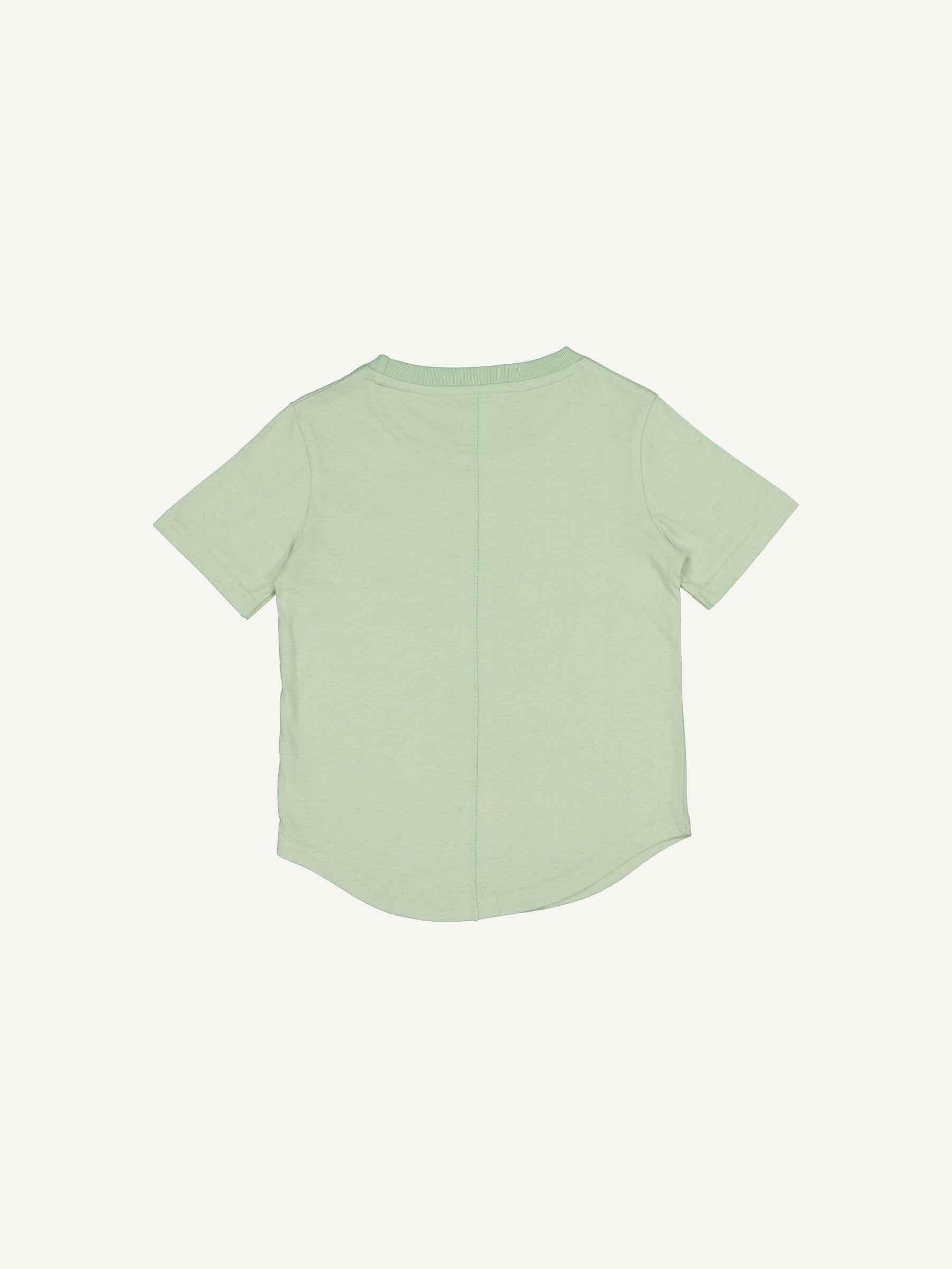 Easy Tiger Tee Pistachio child cotton Nui Organics