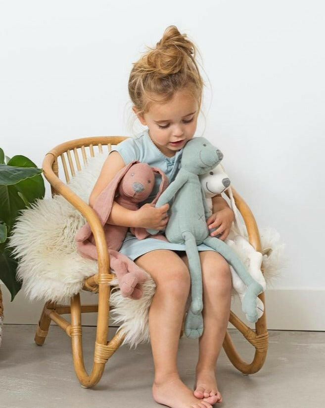 Linen Richie Rabbit by Happy Horse - Blue Dolls Newcastle Classics
