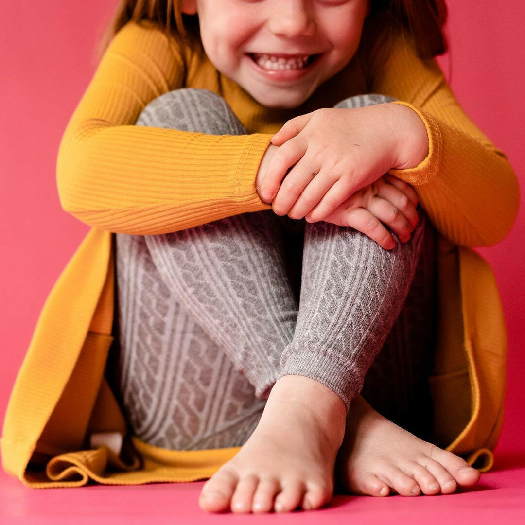 Gray Footless Tights Tights Little Stocking Co