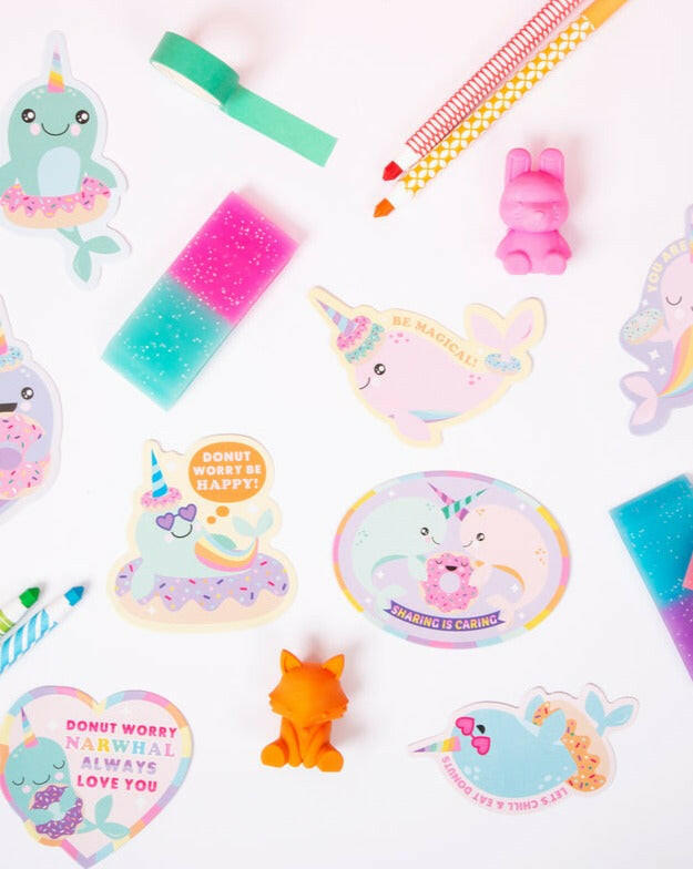 Scented Scratch Stickers - Nom Nom Narwhals Art Supplies OOLY - Art & School Supplies