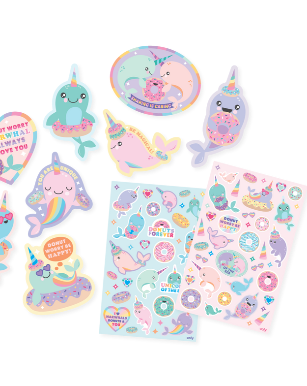 Scented Scratch Stickers - Nom Nom Narwhals Art Supplies OOLY - Art & School Supplies
