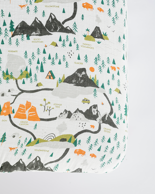National Parks Crib Sheet Crib Sheets Clementine Kids