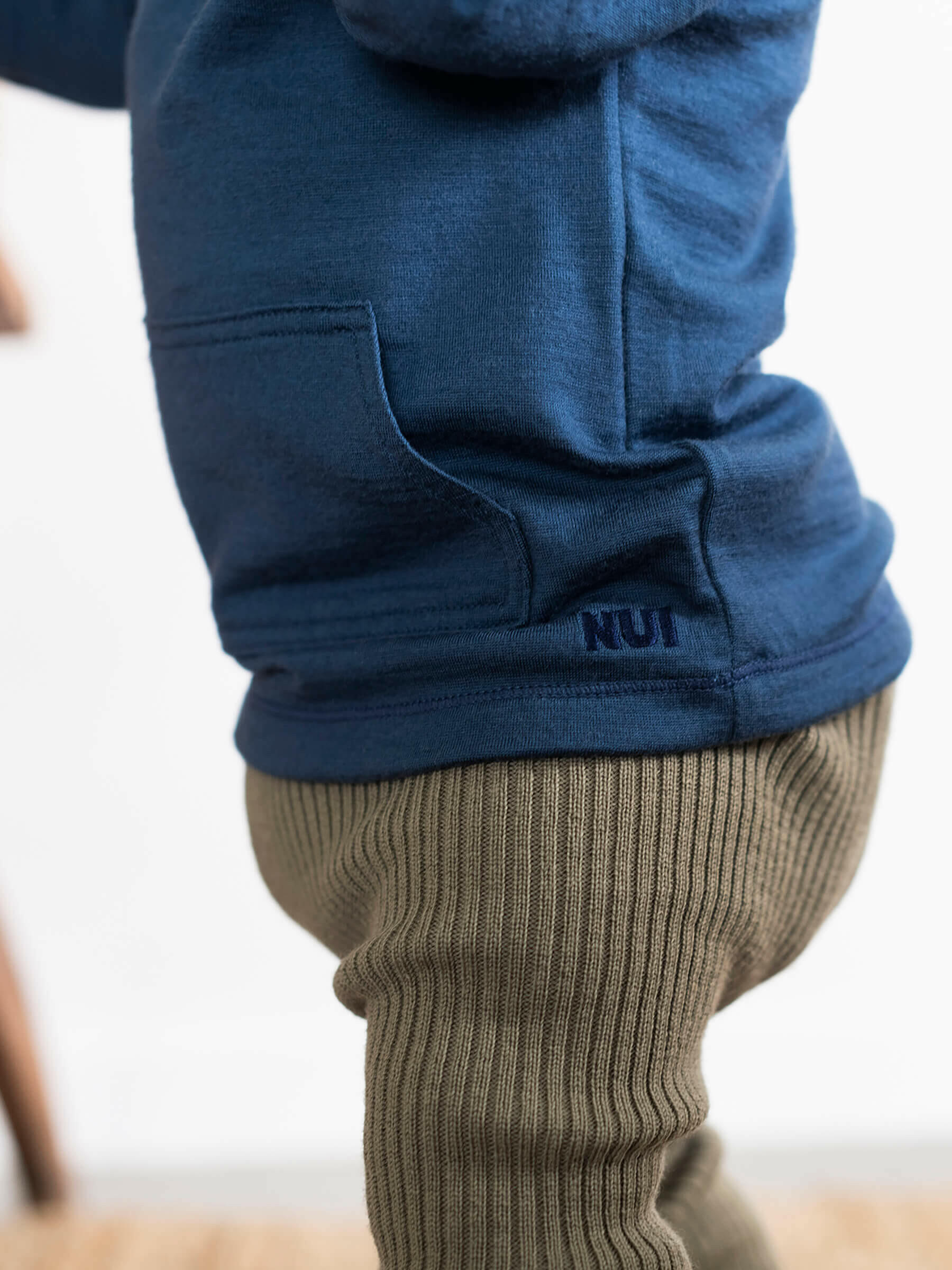 Baby Tihoi Merino Crew Navy baby tops Nui Organics