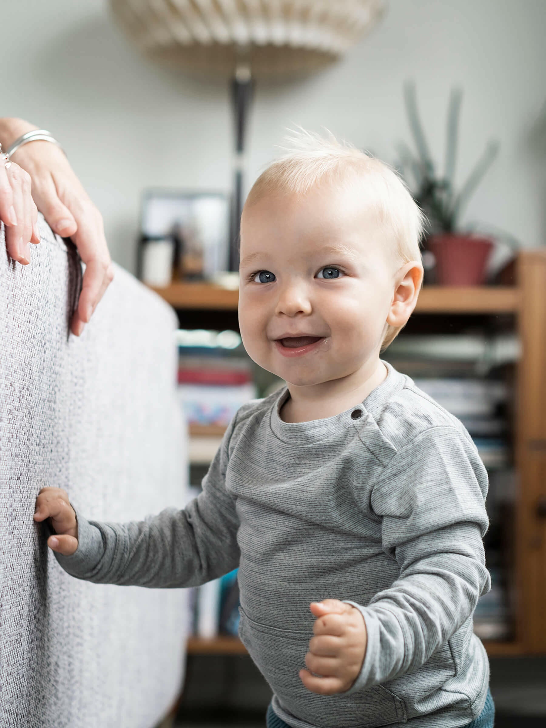 Baby Tihoi Merino Crew Silver baby tops Nui Organics