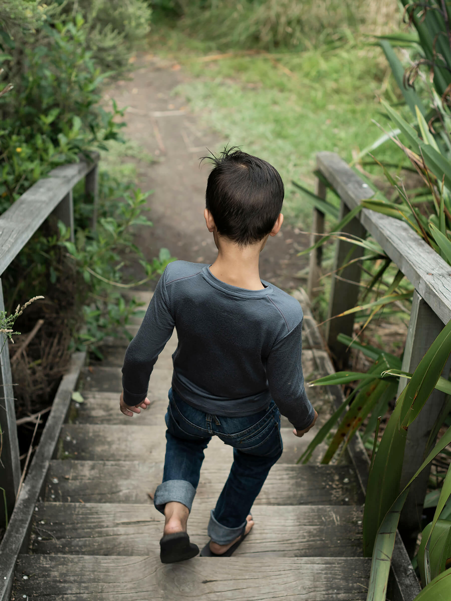 Child Tihoi Merino Crew Charcoal child tops Nui Organics
