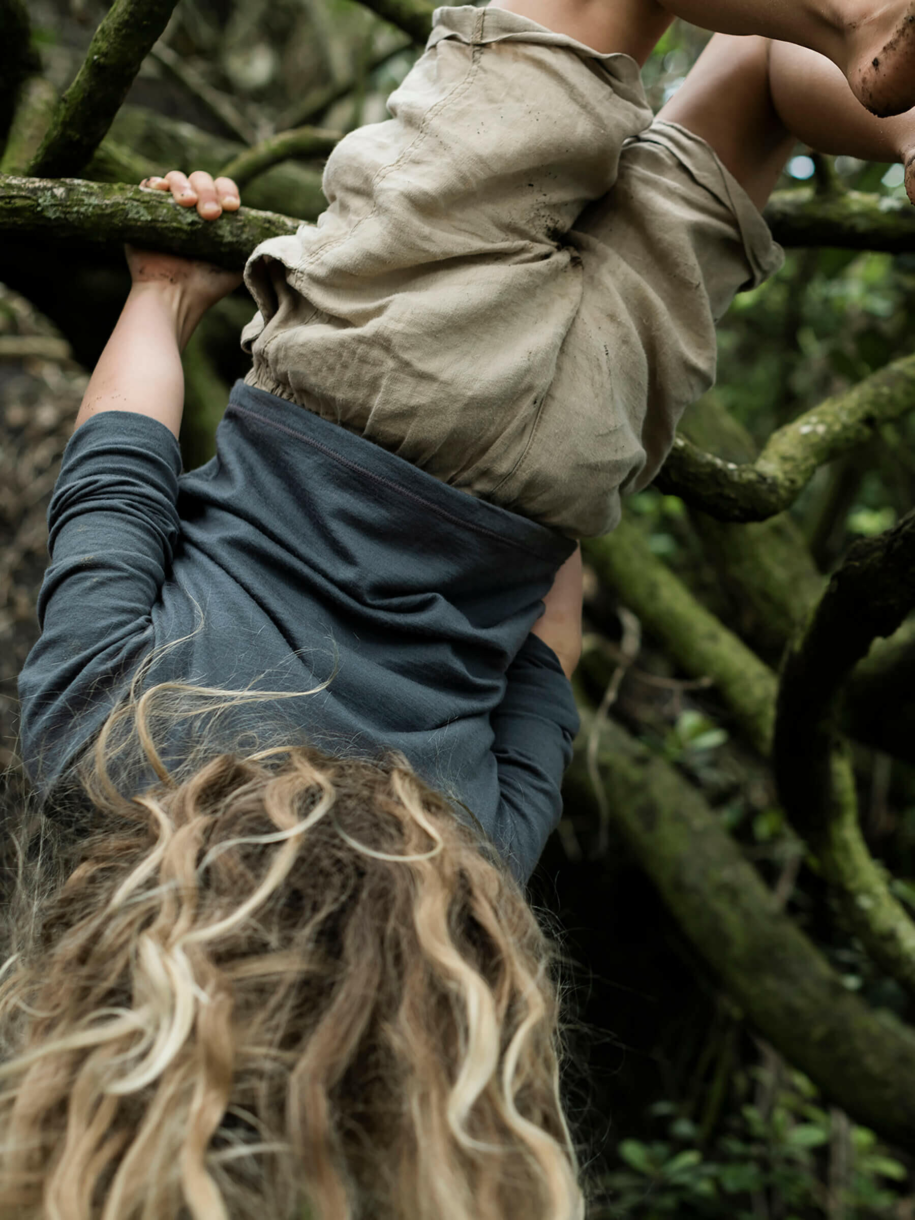 Child Tihoi Merino Crew Charcoal child tops Nui Organics