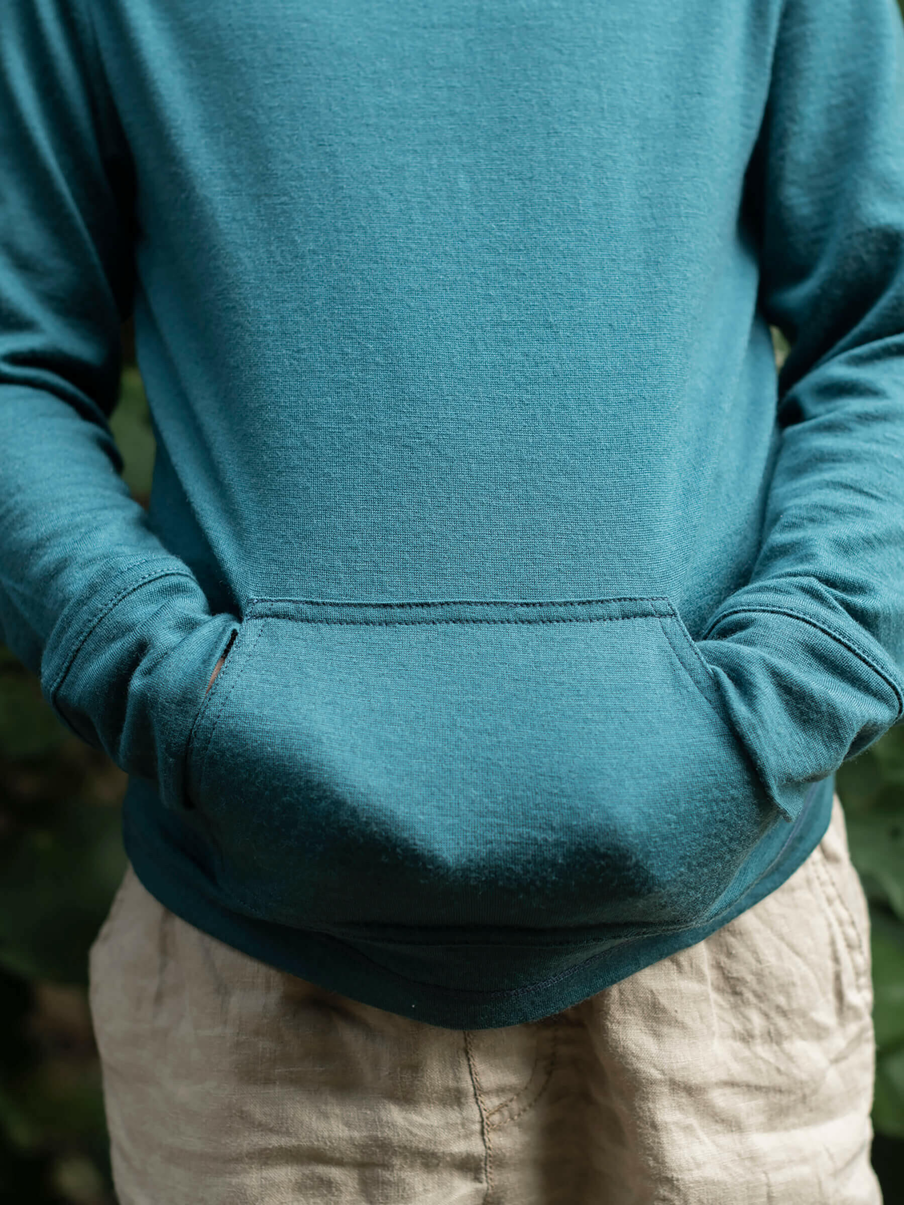 Child Tihoi Merino Crew Deep Sea child tops Nui Organics