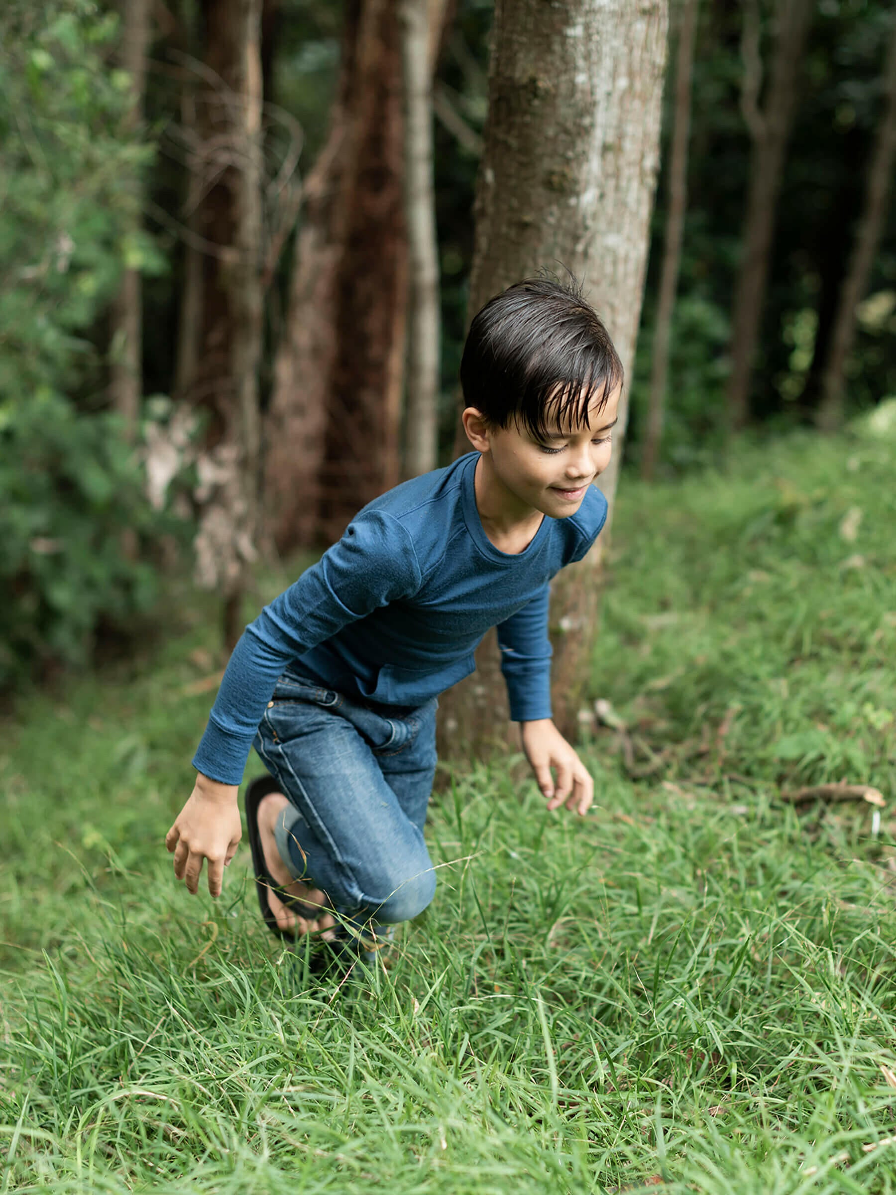 Child Tihoi Merino Crew Navy child tops Nui Organics