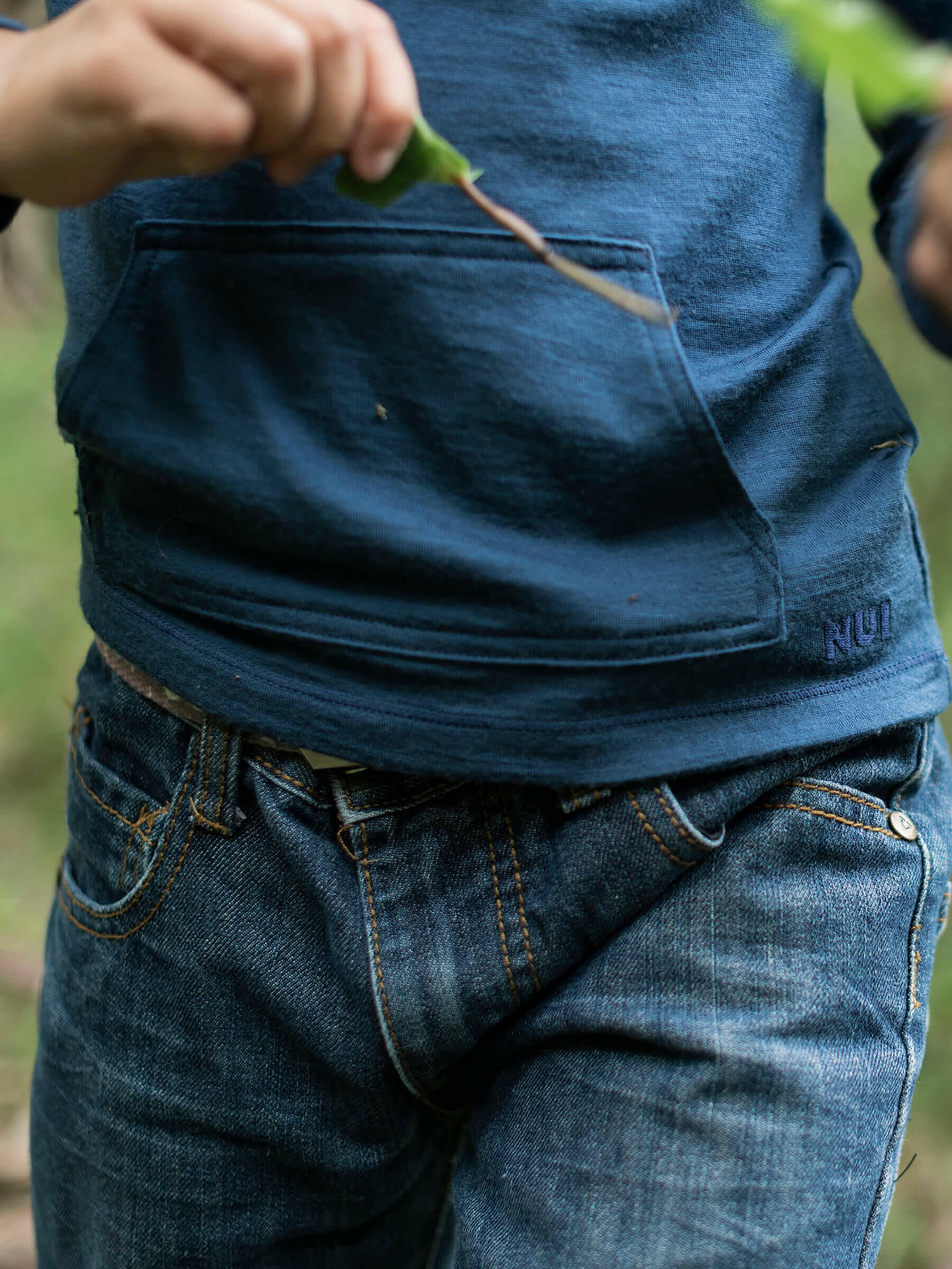 Child Tihoi Merino Crew Navy child tops Nui Organics