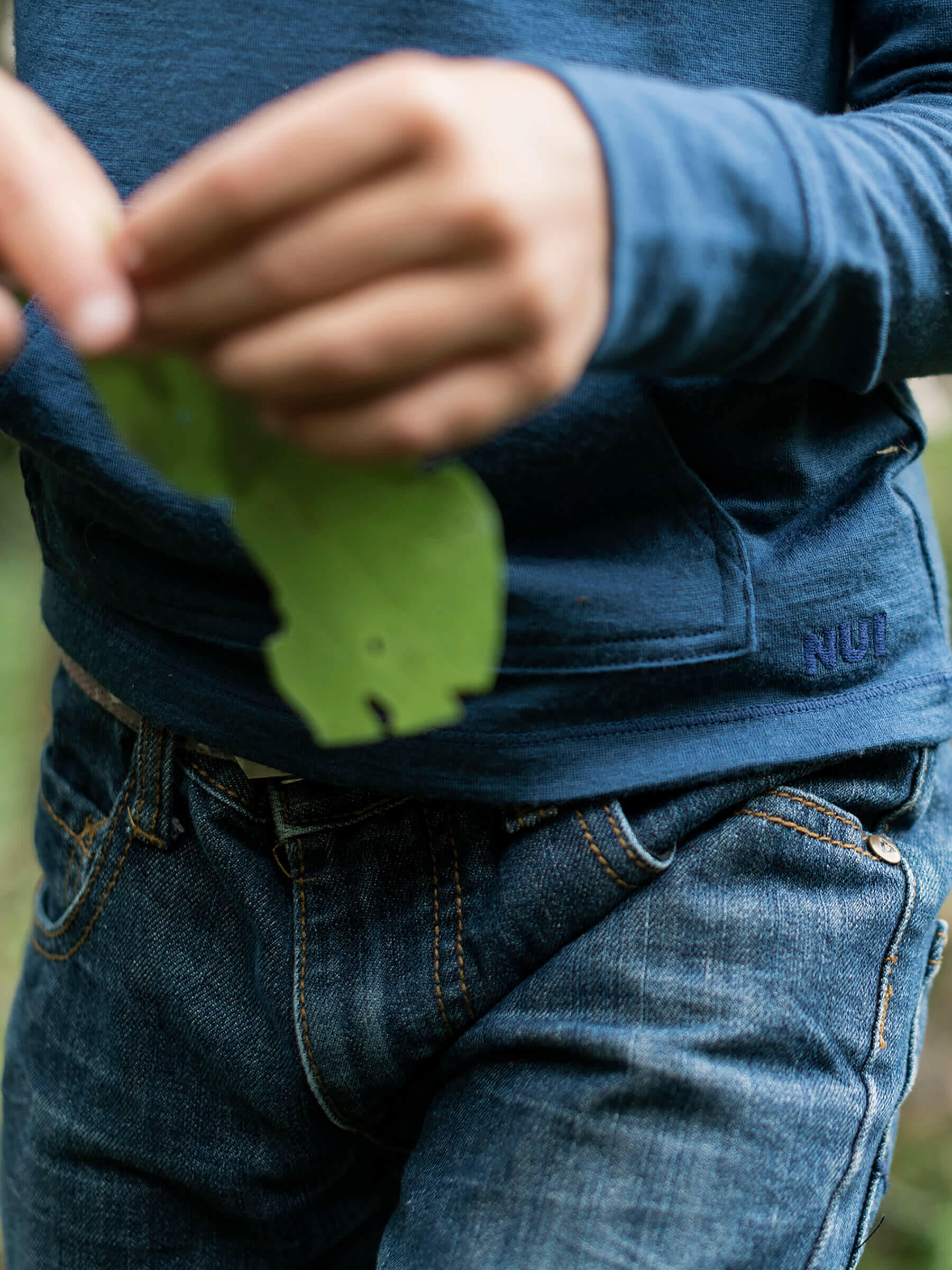Child Tihoi Merino Crew Navy child tops Nui Organics