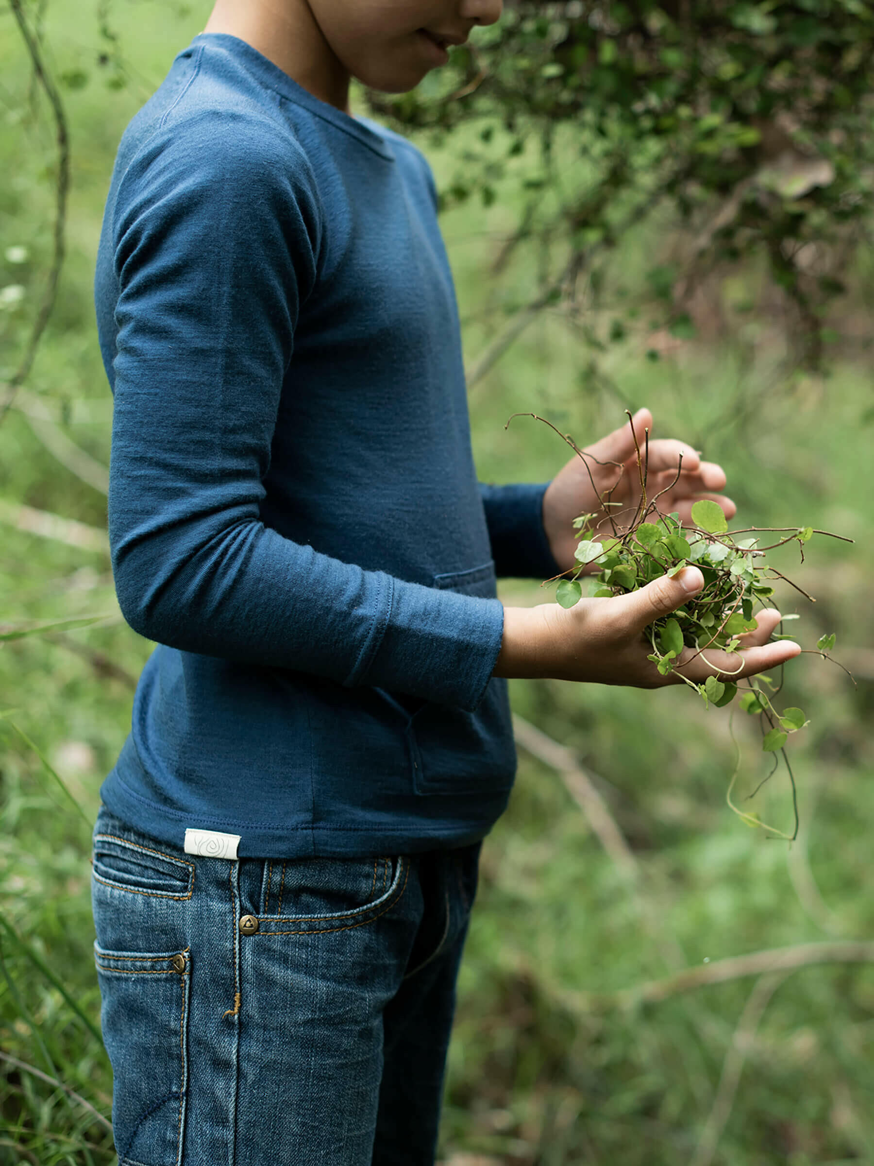 Child Tihoi Merino Crew Navy child tops Nui Organics