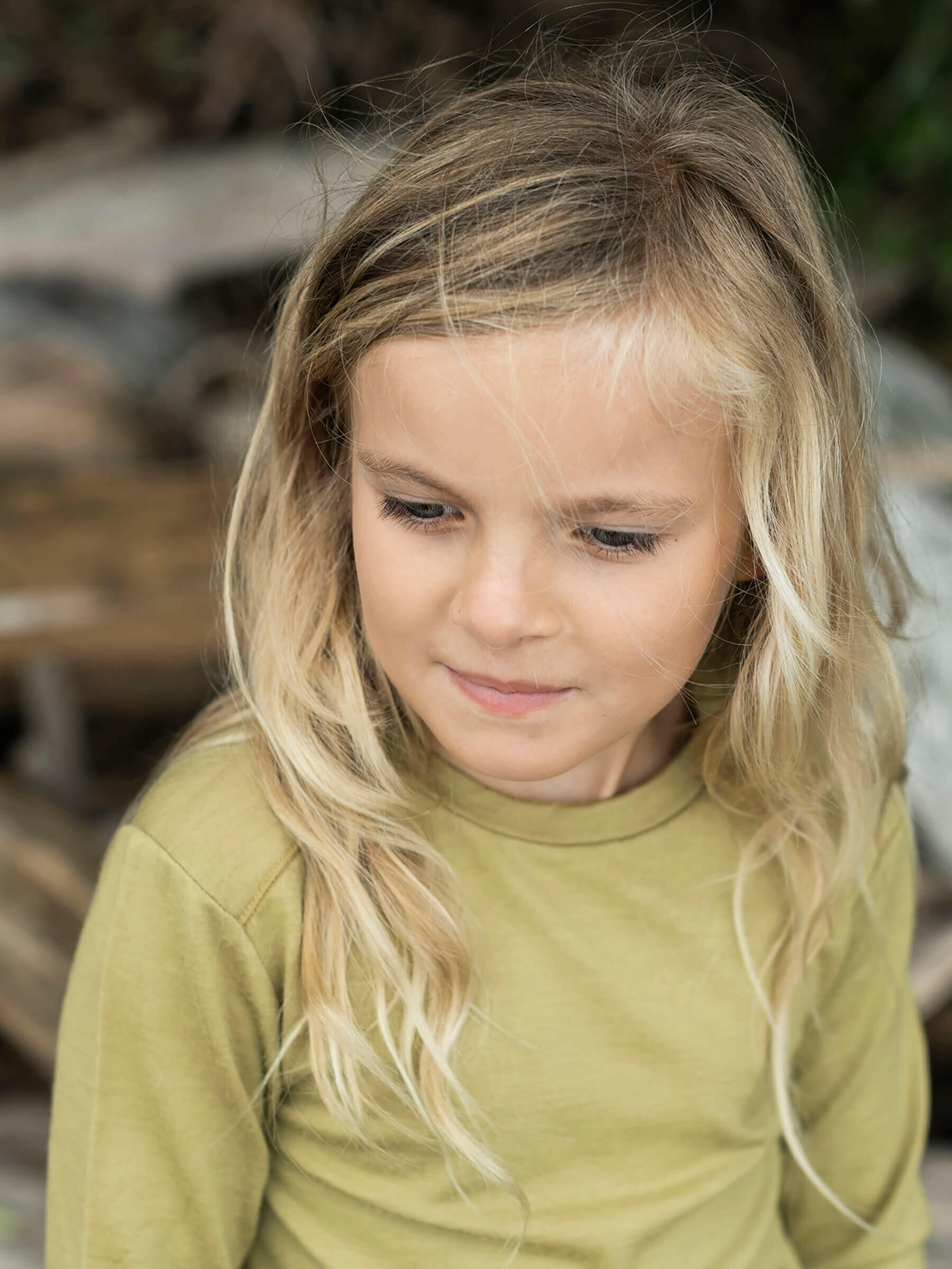 Child Tihoi Merino Crew Willow child tops Nui Organics