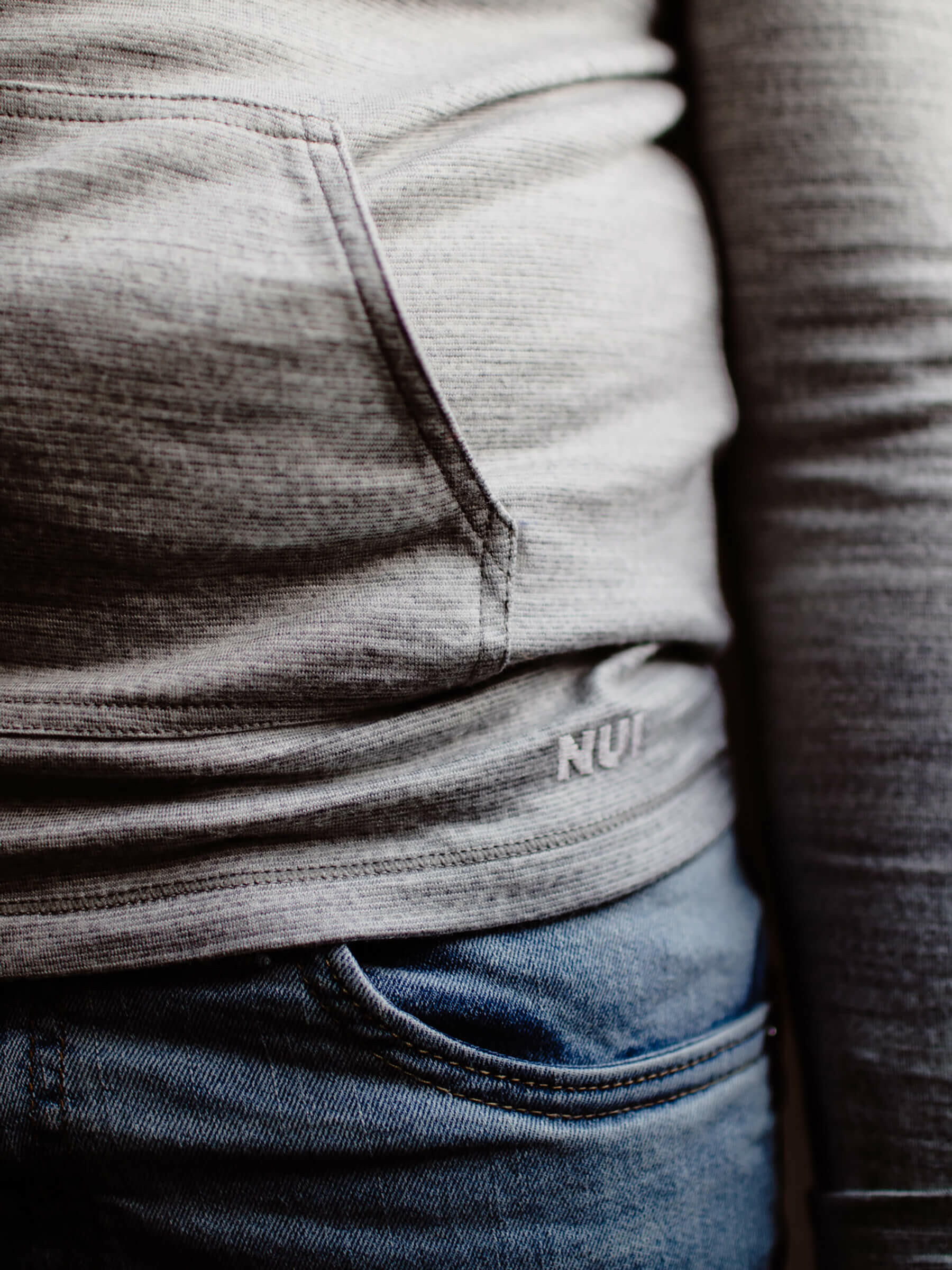 Child Tihoi Merino Crew Silver child tops Nui Organics