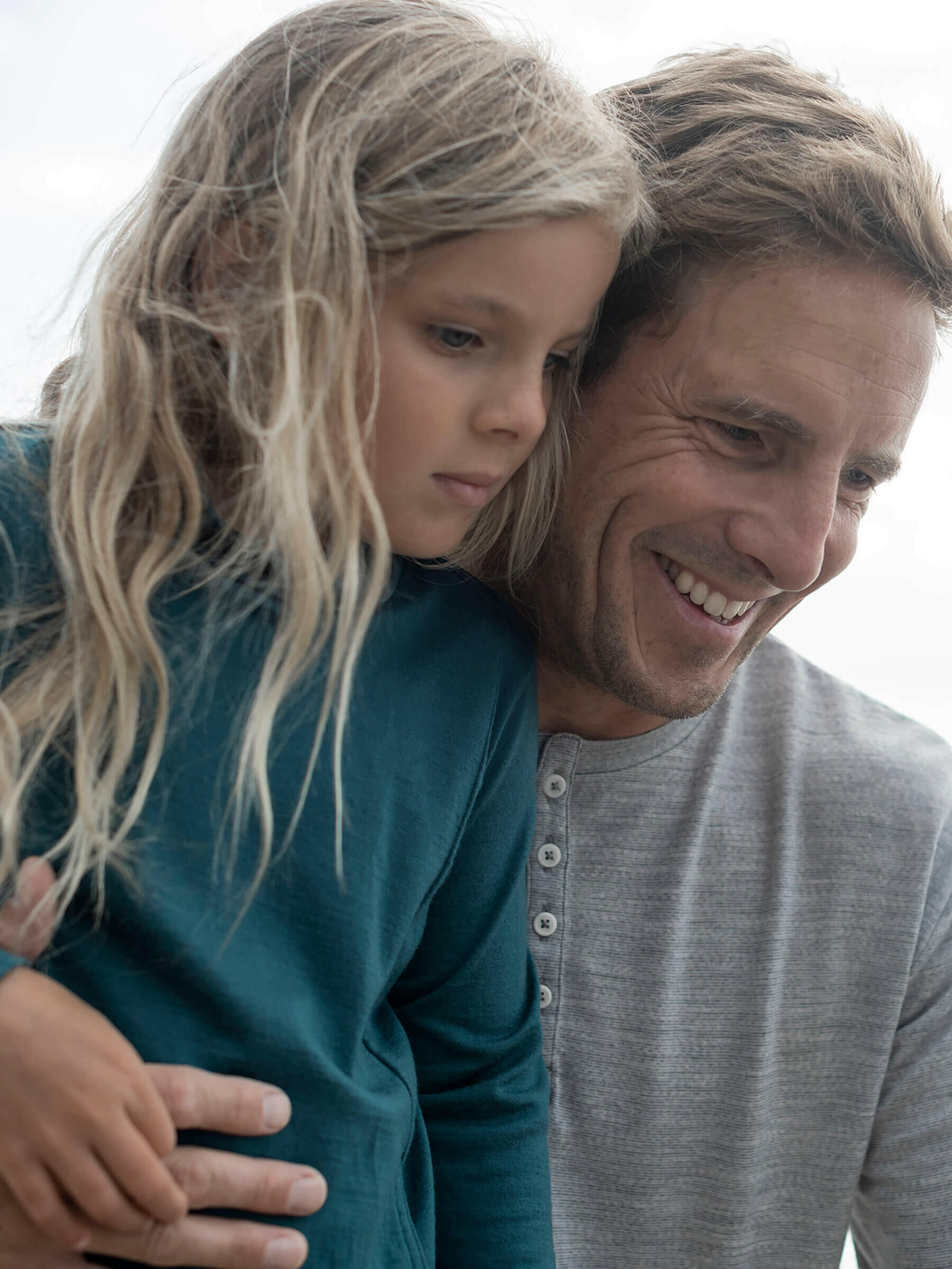 Child Ohau Mockneck Deep Sea child tops Nui Organics