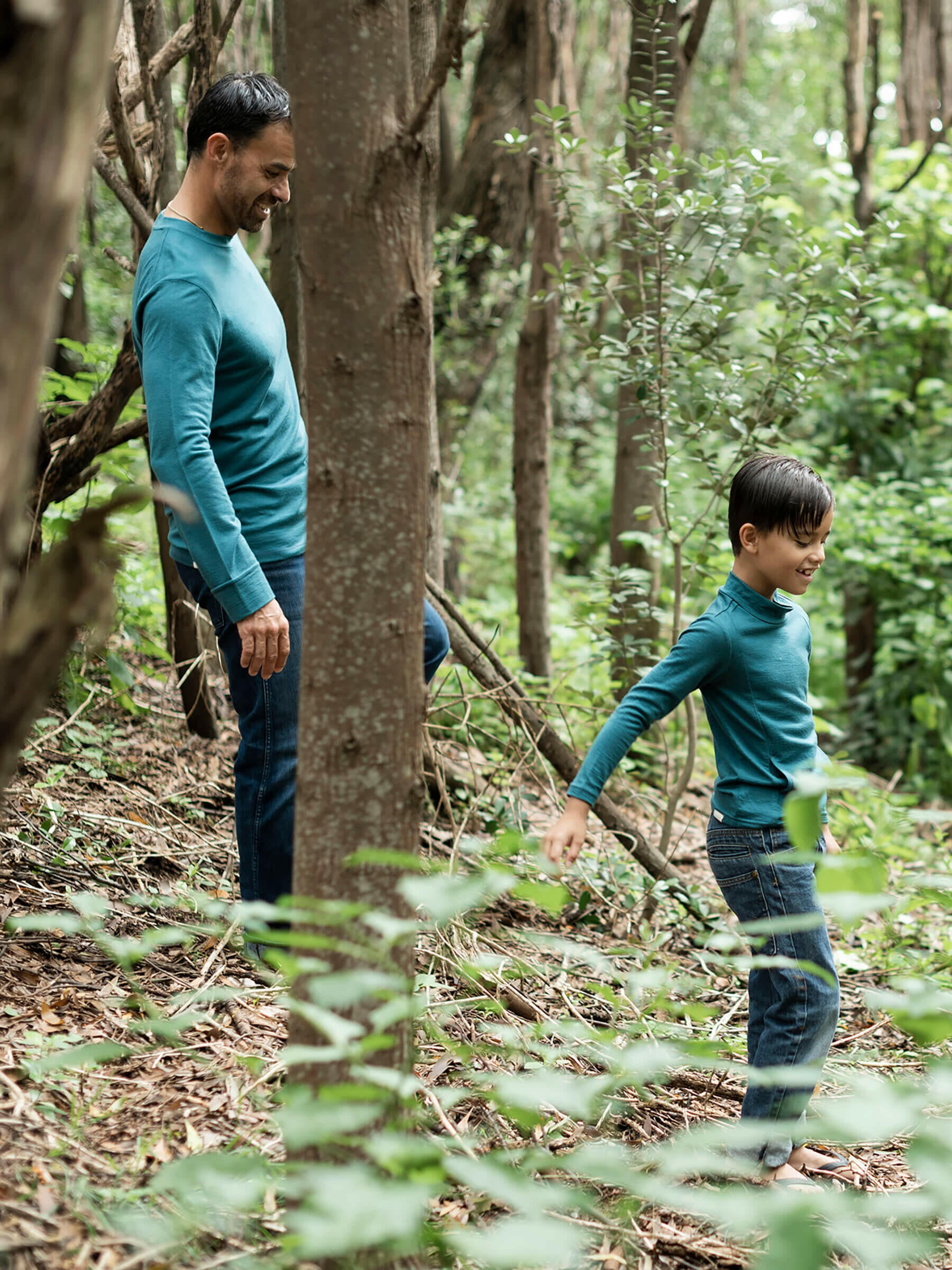 Child Ohau Mockneck Deep Sea child tops Nui Organics