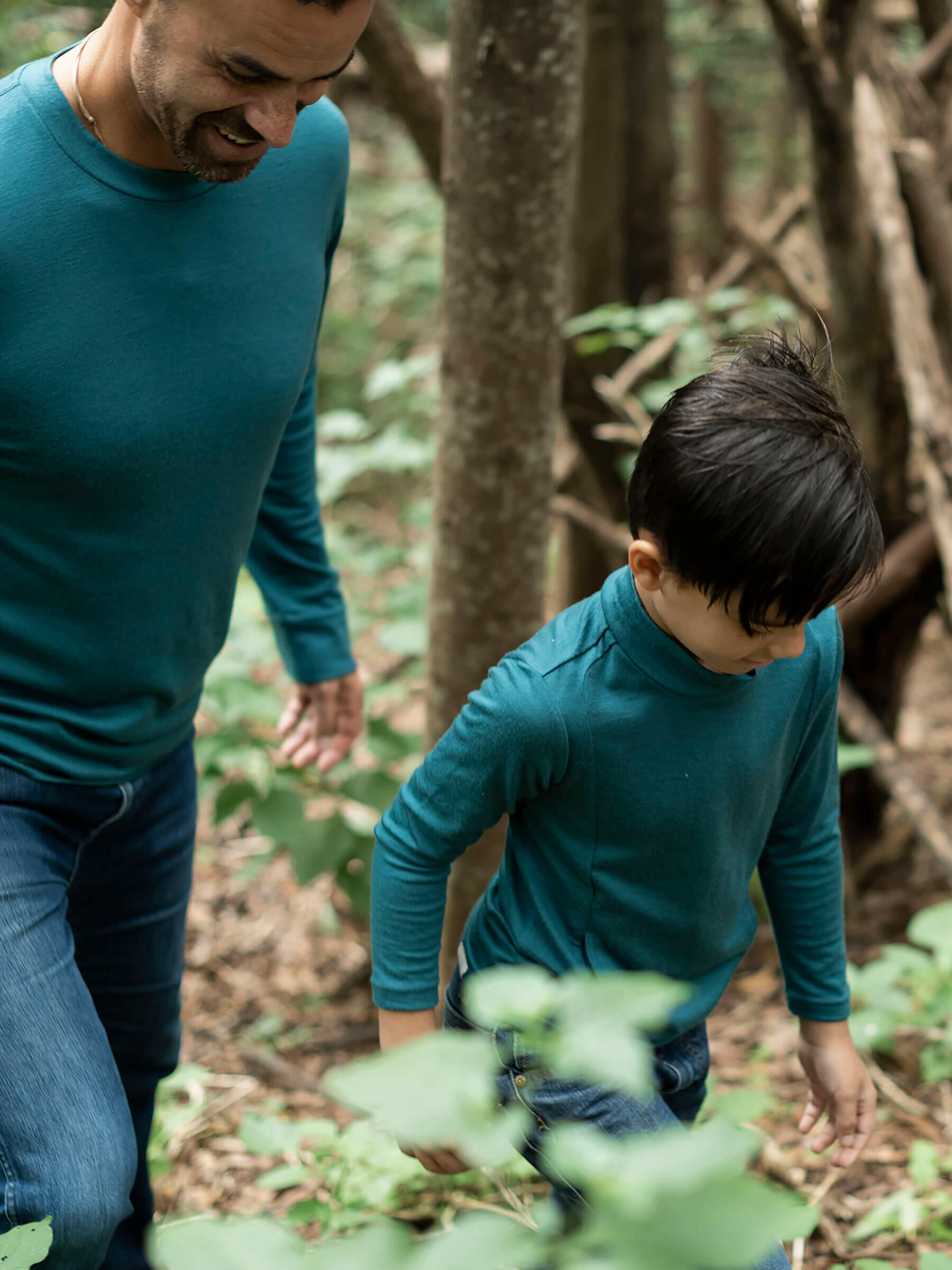 Child Ohau Mockneck Deep Sea child tops Nui Organics
