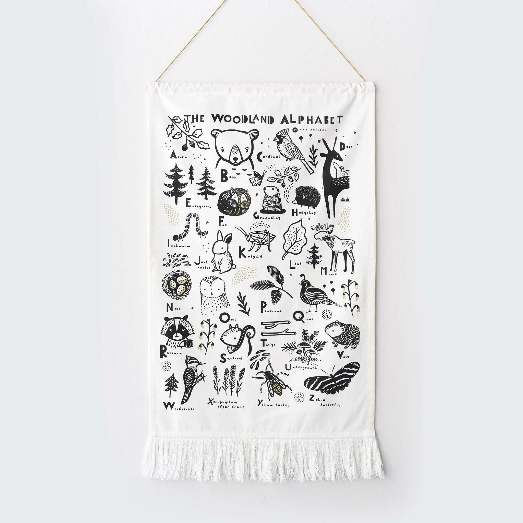 Woodland Alphabet Printed Tapestry Decor Wee Gallery