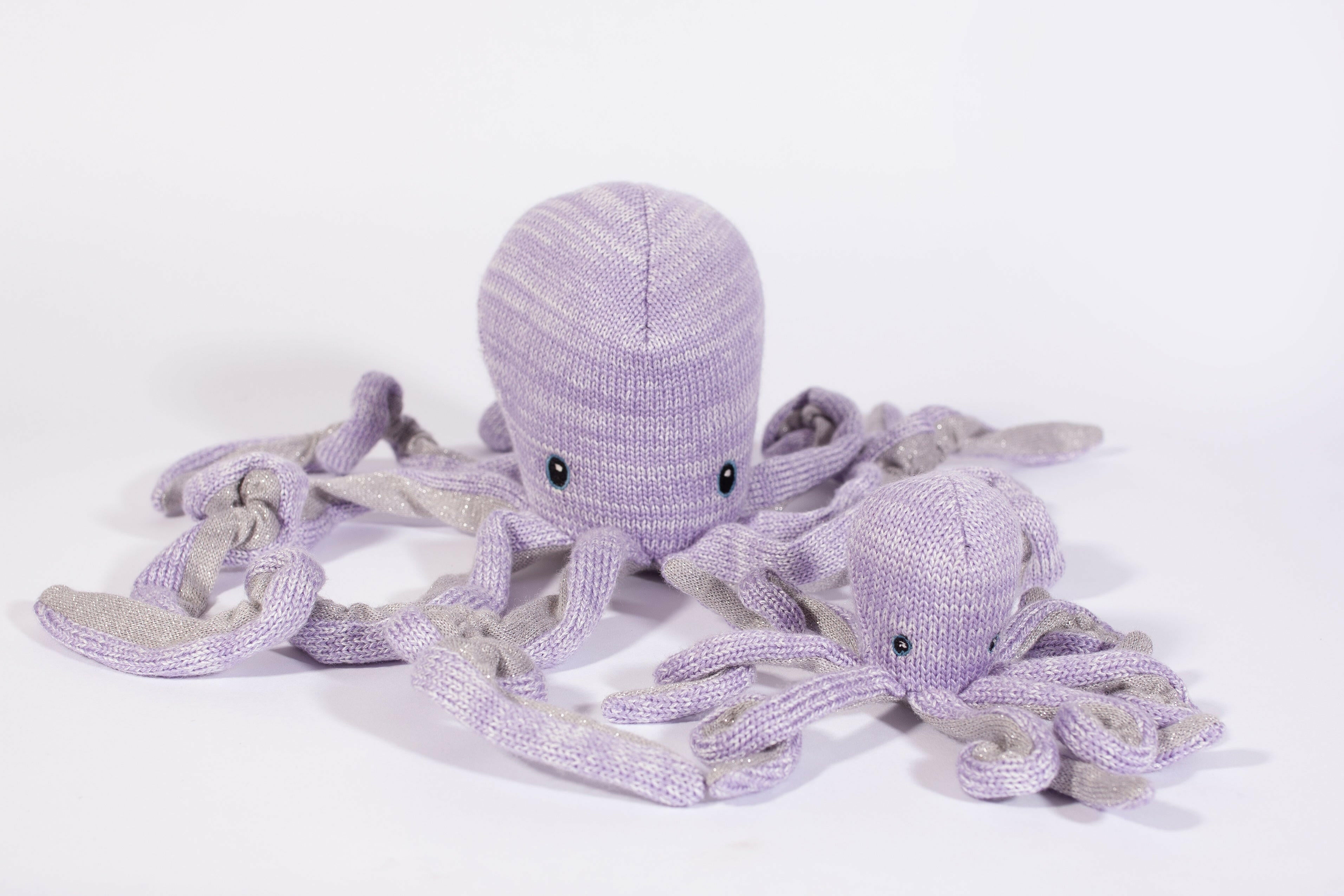'Orla' Octopus Cotton Knit Baby Rattle Rattle MON AMI