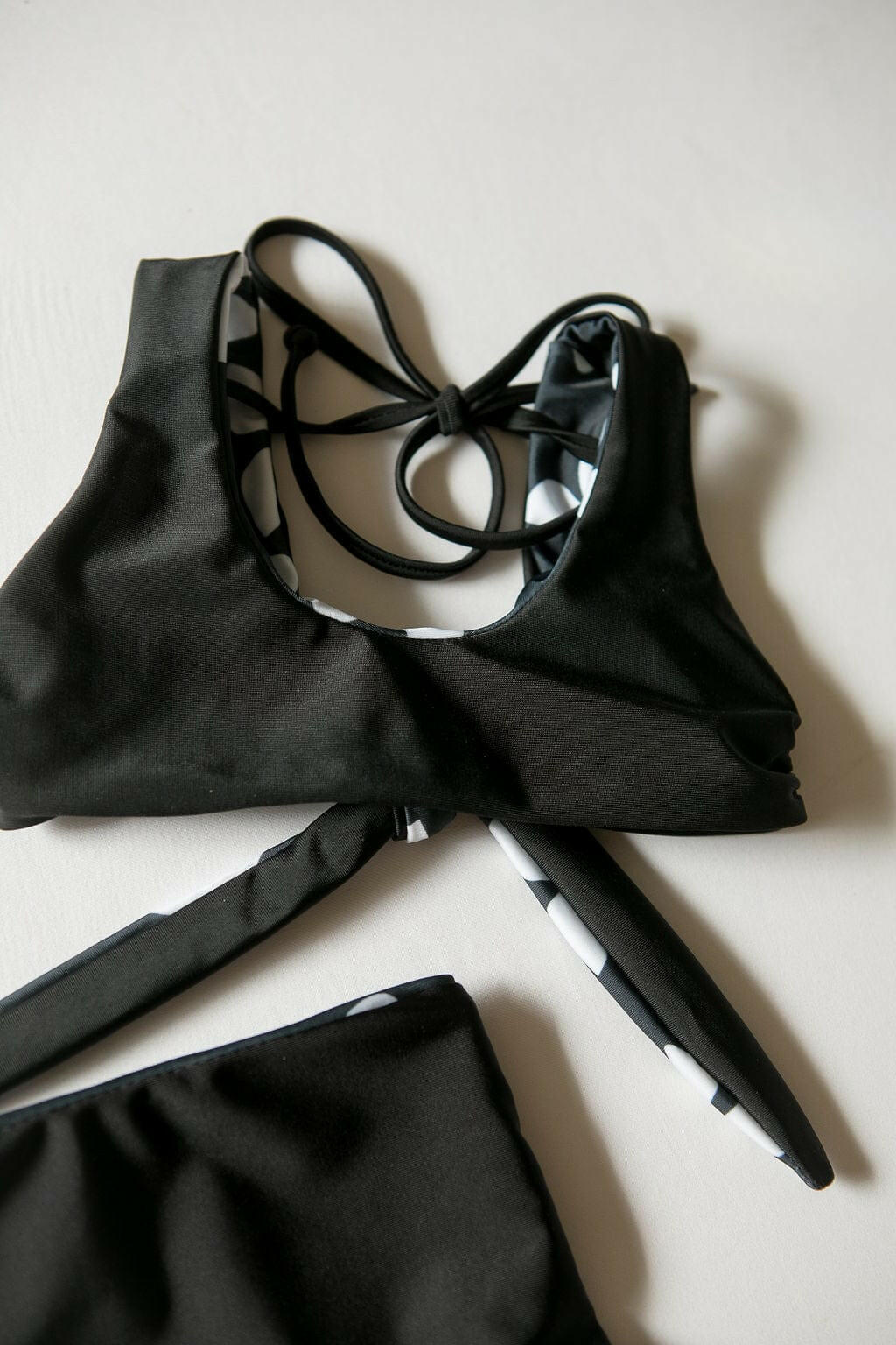 Girl's Bikini Separates in Black Plumeria Kids OF ONE SEA