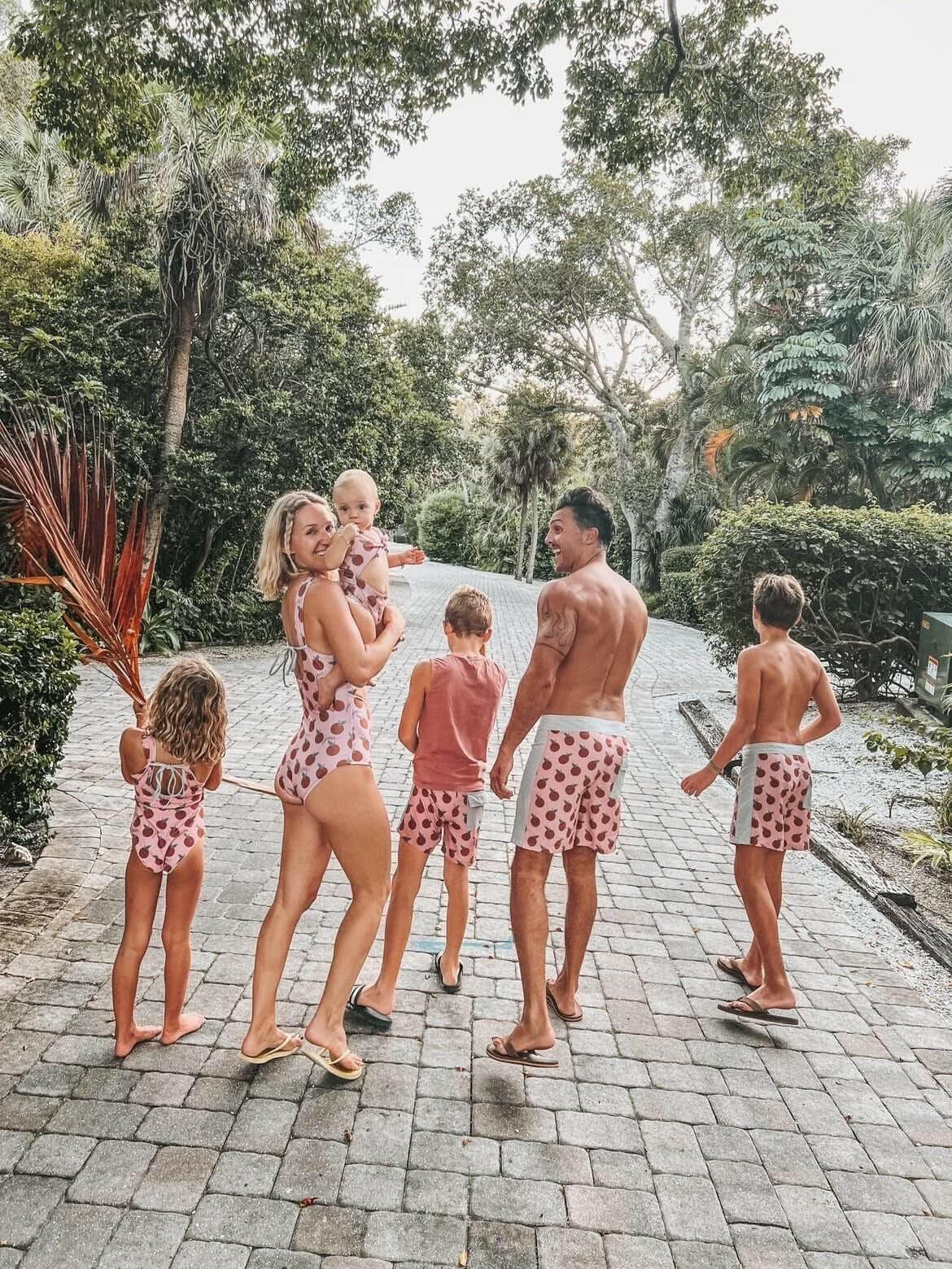 Girl's Cutout One Piece in Joie Inn Collab Print Kids OF ONE SEA