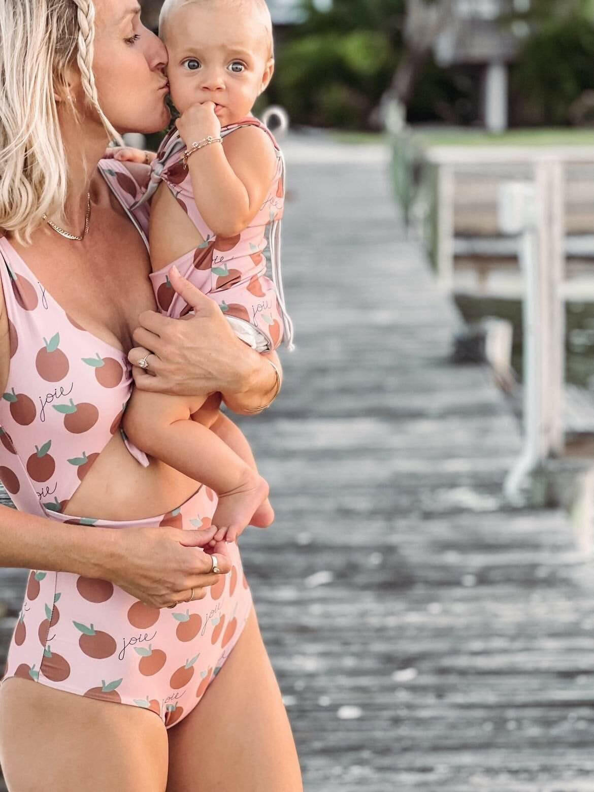 Girl's Cutout One Piece in Joie Inn Collab Print Kids OF ONE SEA
