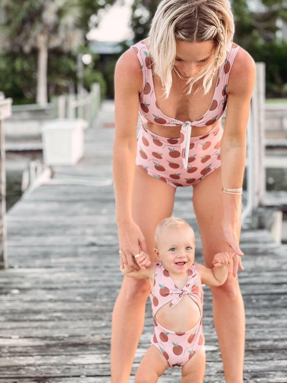 Girl's Cutout One Piece in Joie Inn Collab Print Kids OF ONE SEA