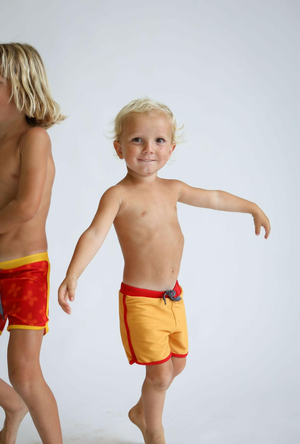 Toddler Soft Short for Swim in Yellow Ribbed Kids OF ONE SEA