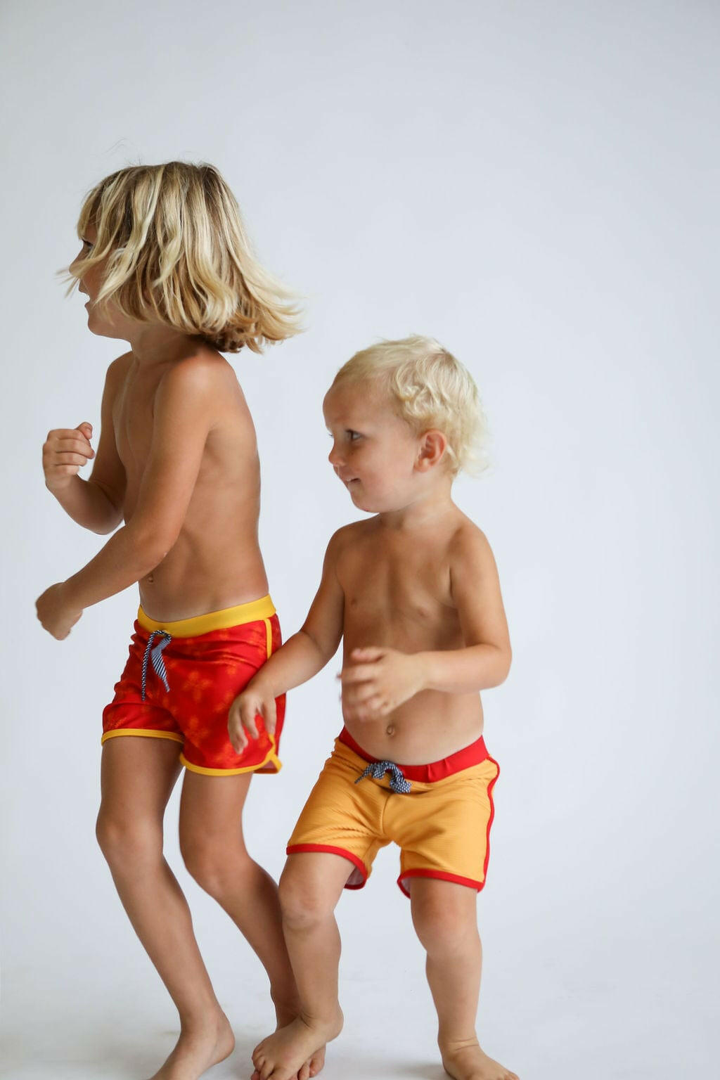 Toddler Soft Short for Swim in Yellow Ribbed Kids OF ONE SEA