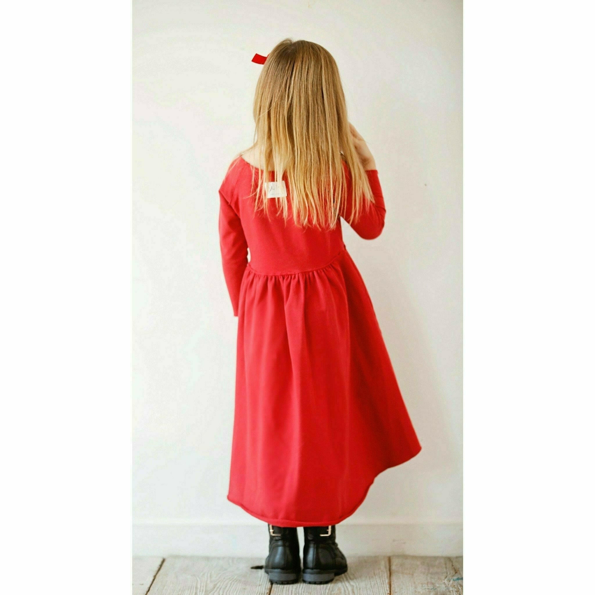 Organic Giselle Dress Long Sleeve Red Dresses Be Mi Los Angeles