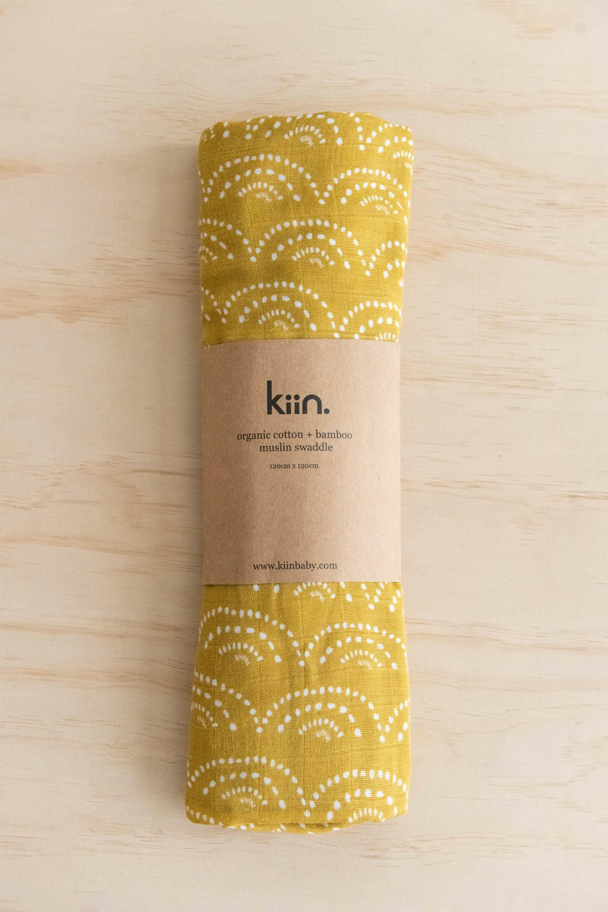 Organic Cotton + Bamboo Muslin Swaddle - Sunset Baby Essentials Kiin Baby