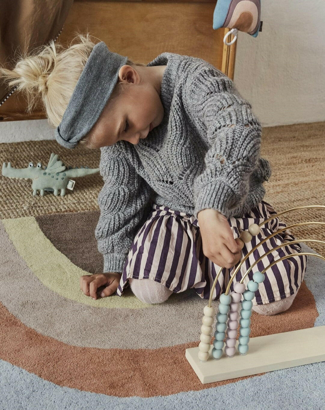 Darling Rattle - Baby Buddy Crocodile - Green Stuffies OYOY