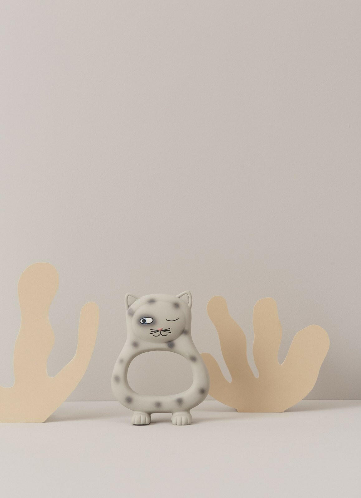 Benny Cat Baby Teether - Grey OYOY