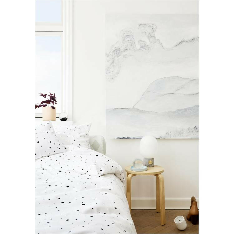 Dot Bedding - Xtra Length - White / Black OYOY