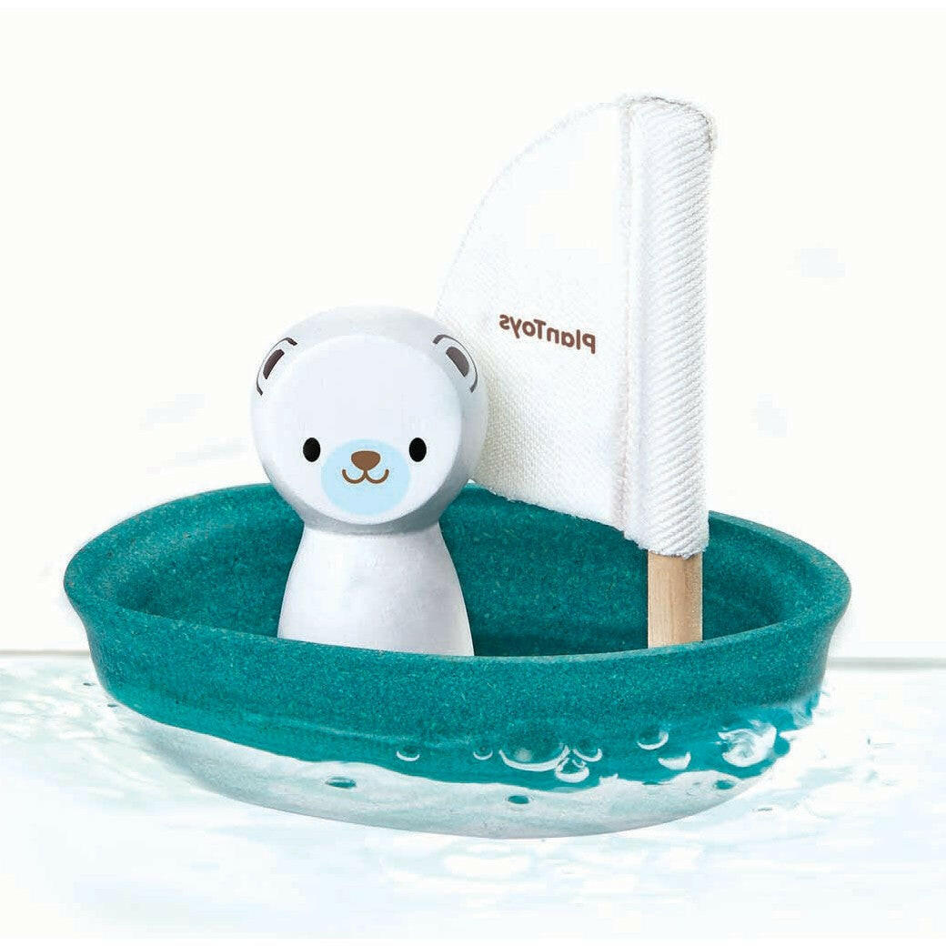 Plan Toys Sailing Boat - Polar Bear Kids Toys PlanToys