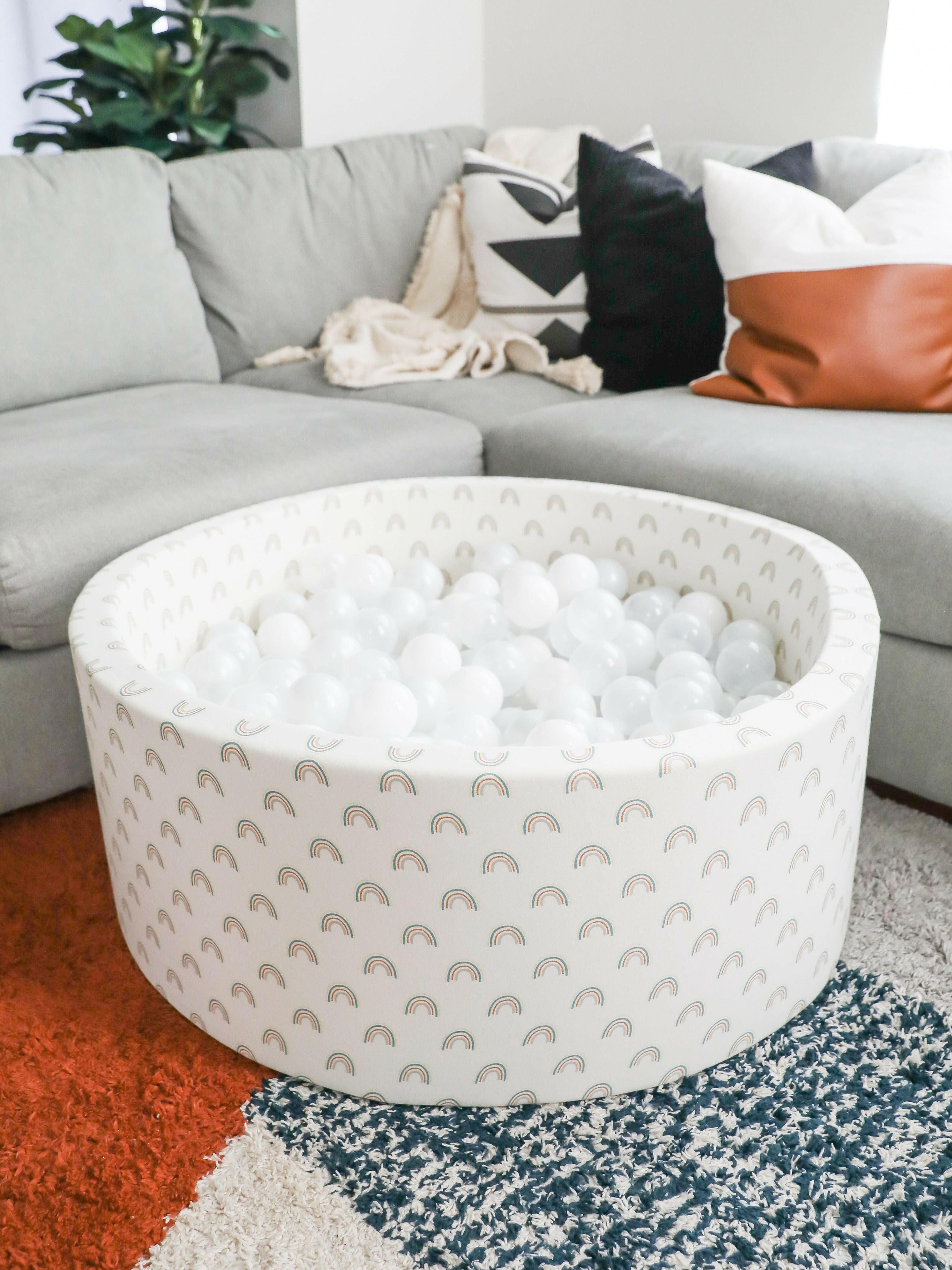 Boho Earth Tone Rainbow on Ivory + 200 Pit Balls Ball Pit Bundles Little Big Playroom