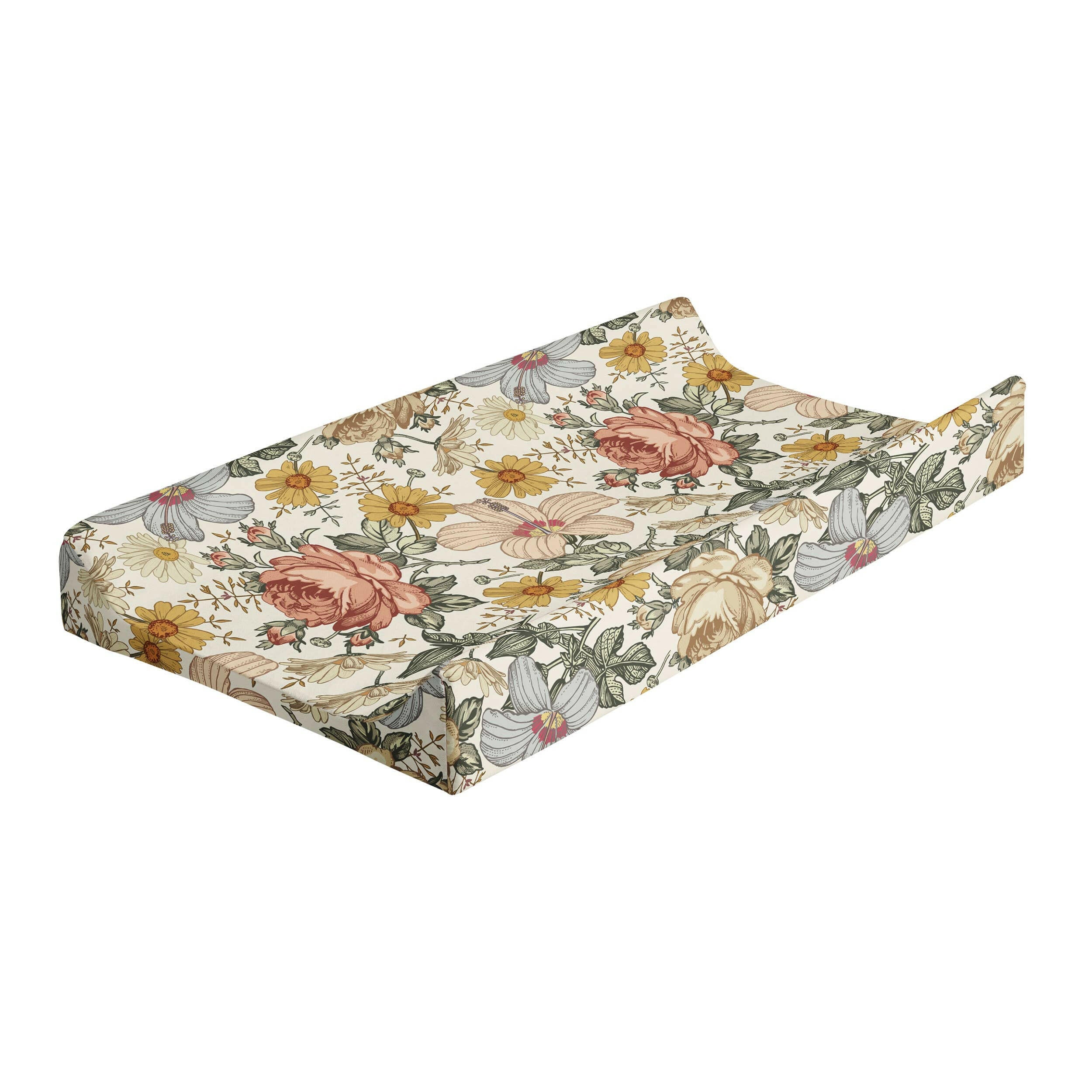 Changing Pad Cover - Vintage floral Baby Essentials JLIKA