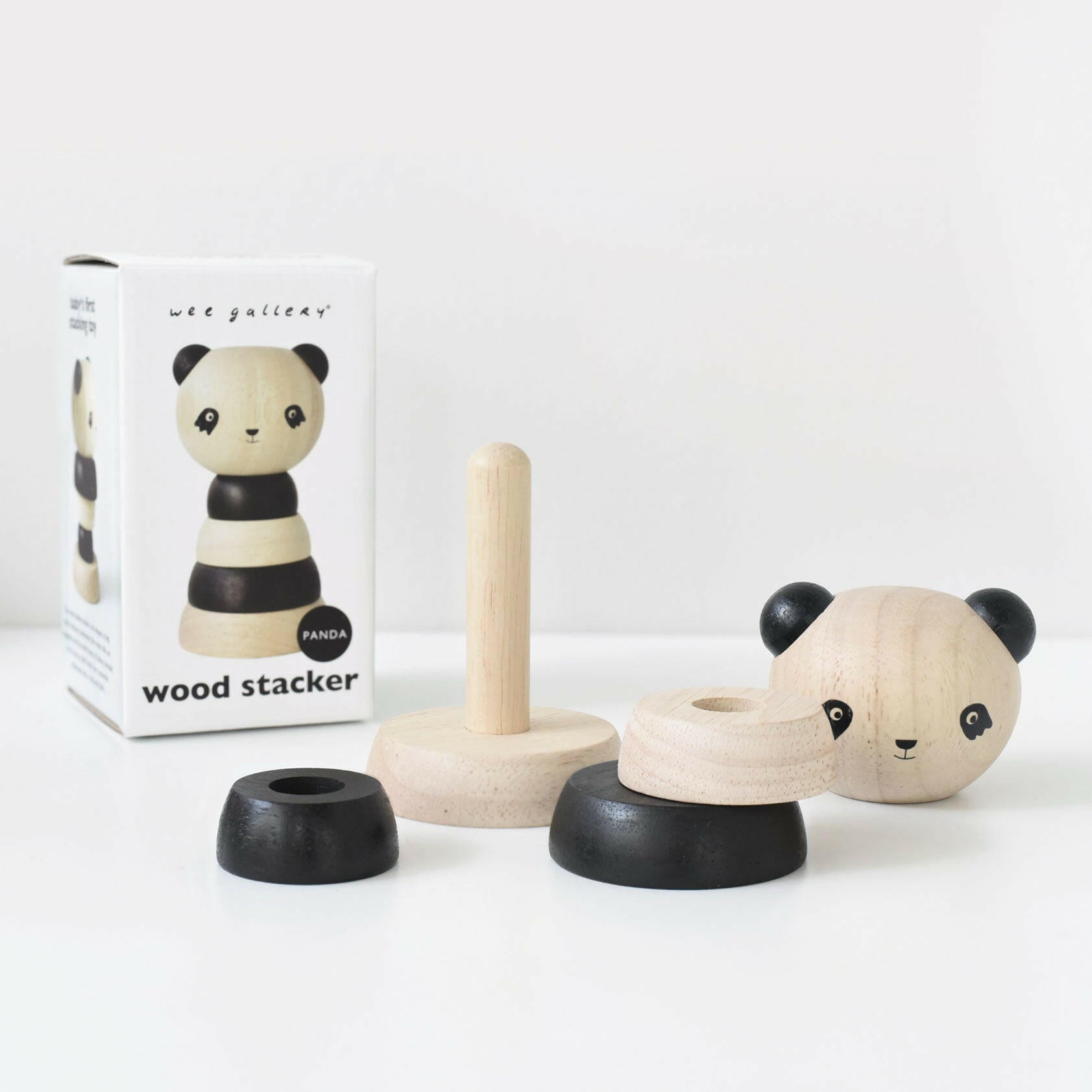 Wood Stacker - Panda Wooden Toys Wee Gallery