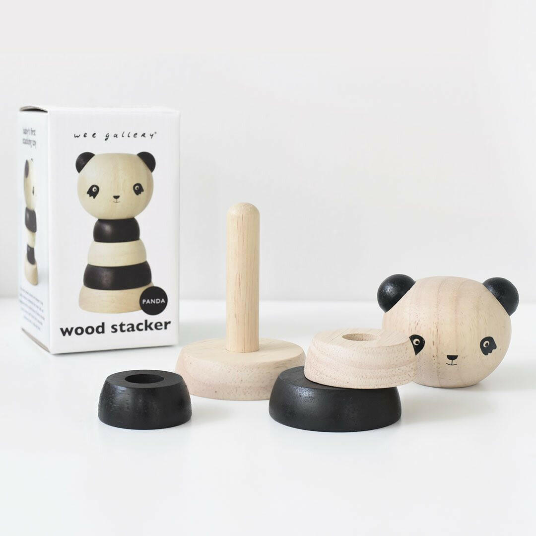 Wood Stacker - Panda Baby Toys Wee Gallery
