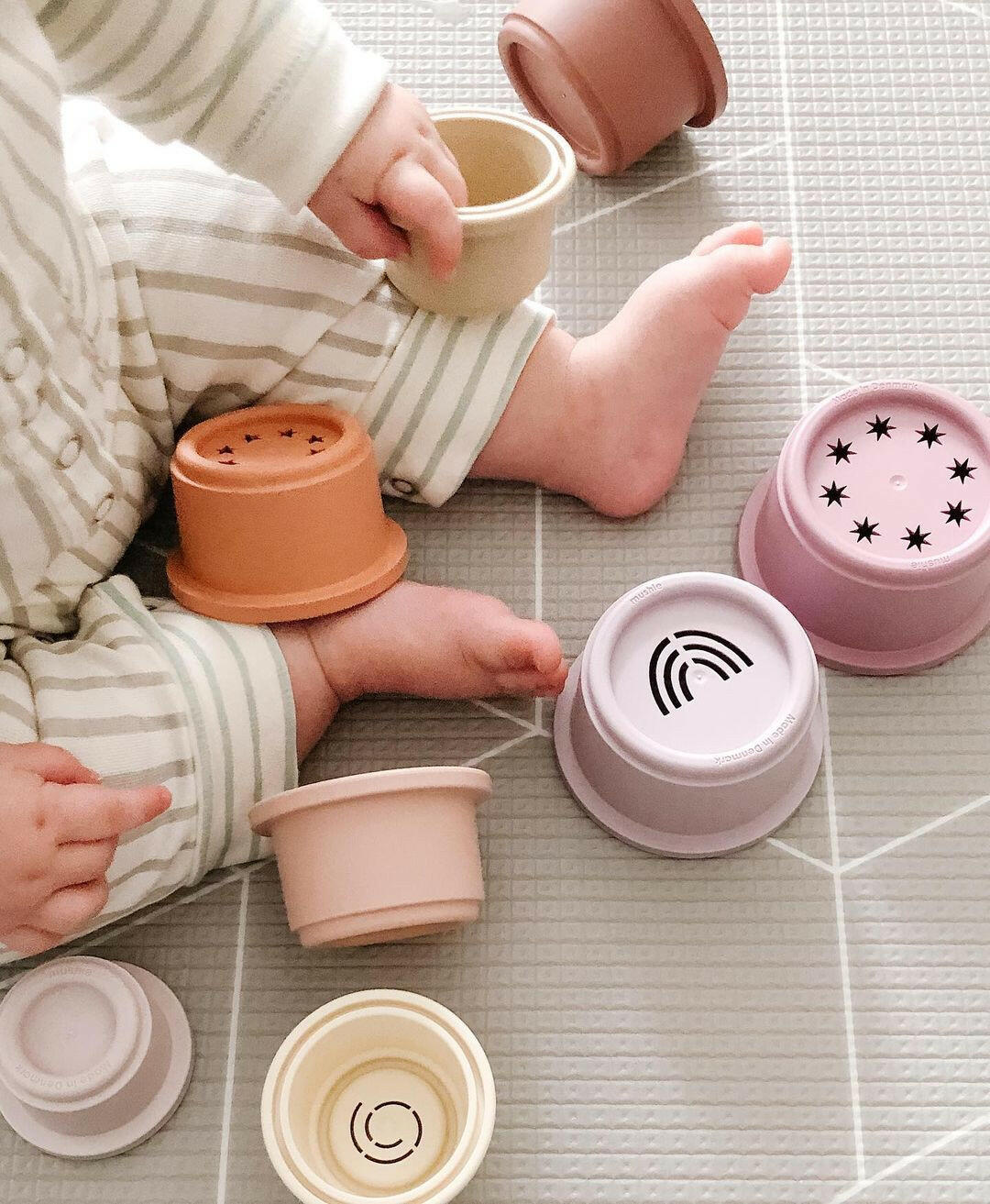 Stacking Cups Toy - Petal Baby Essentials Mushie