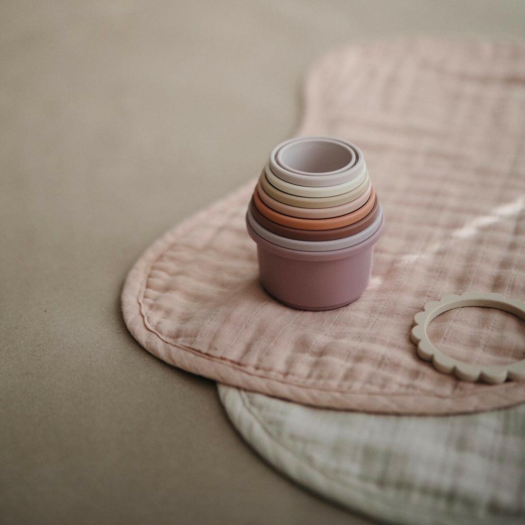 Stacking Cups Toy - Petal Baby Essentials Mushie